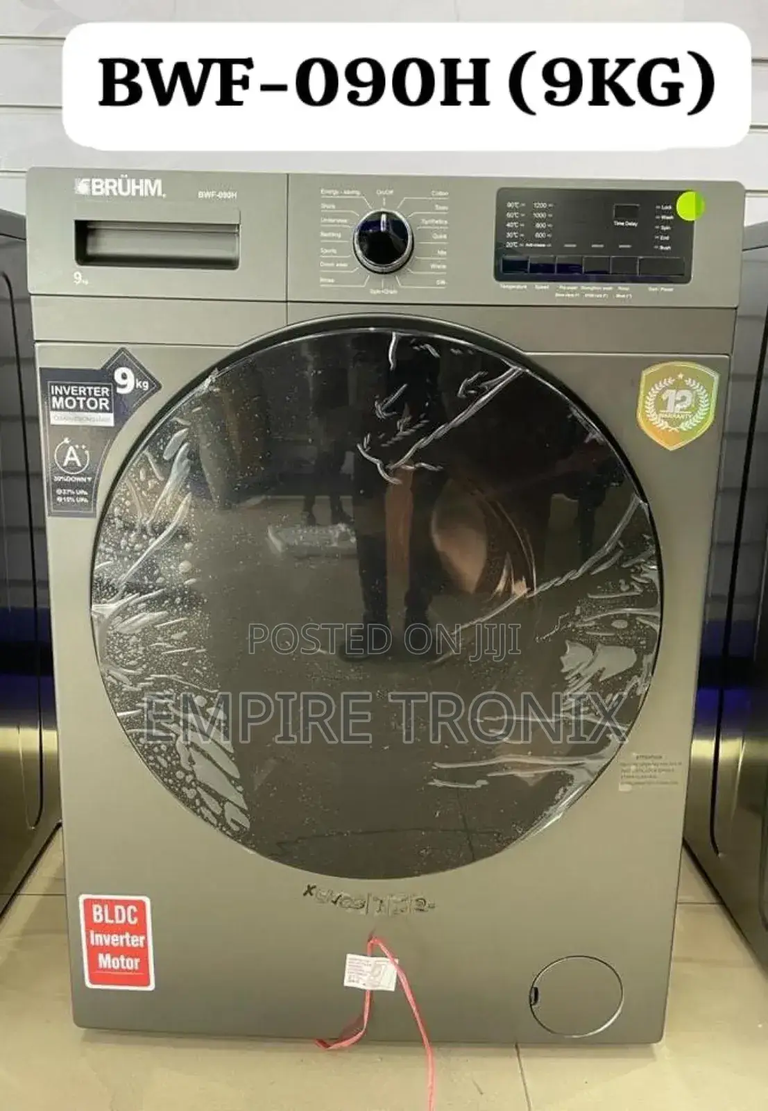 Bruhm Washing Machine 9kg Front Load BWF-090H