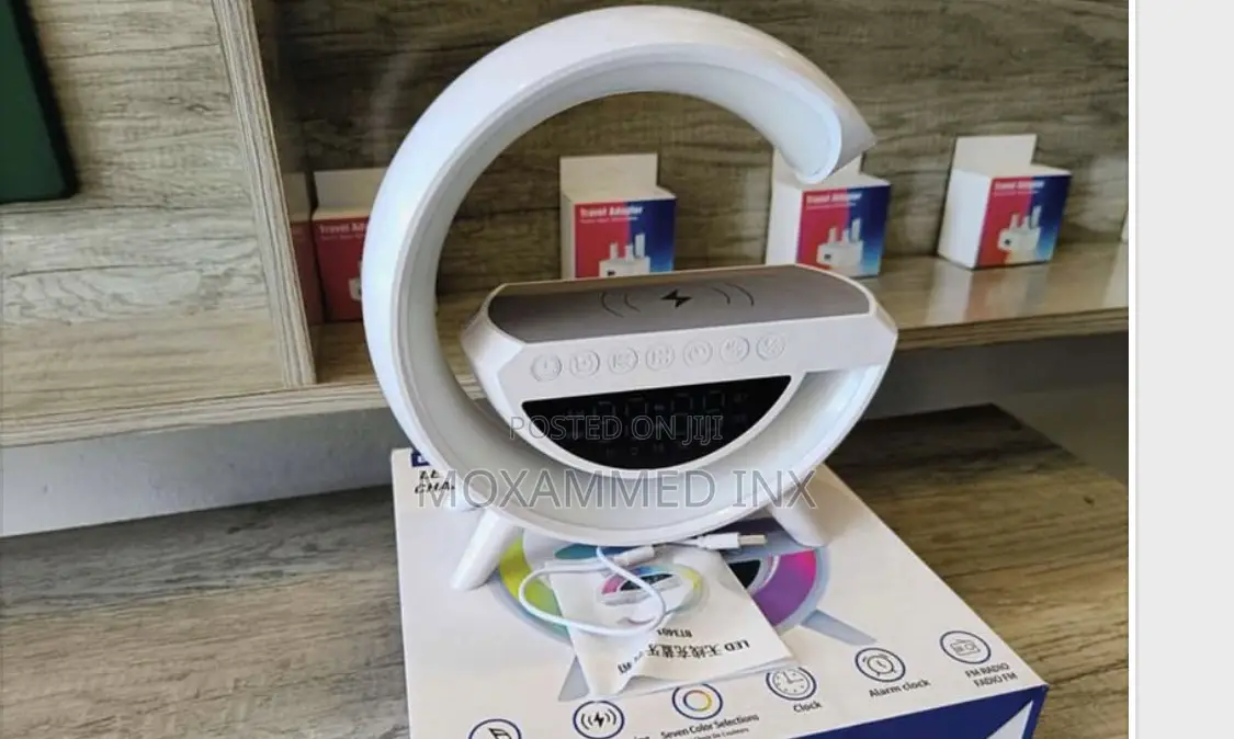 Led Wireless Charging Speaker, With Fm Radio, LED Light,