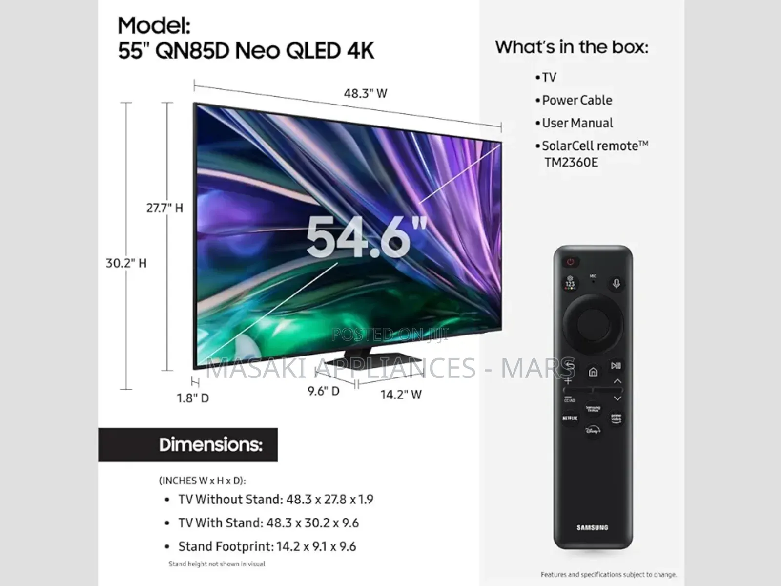 Samsung 55qn 85D