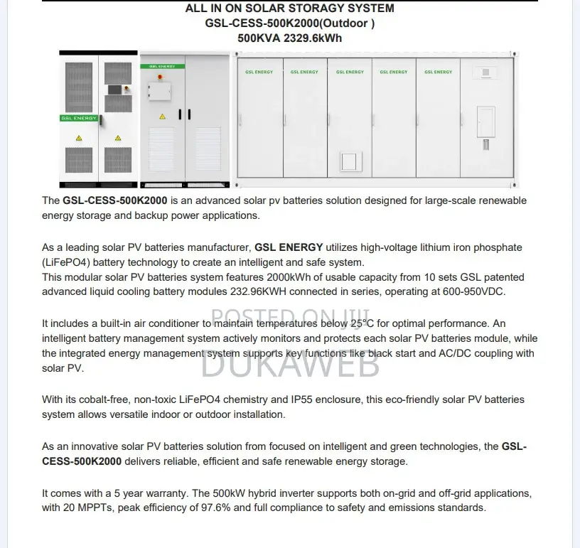 DEYE Solar Generator 500kva 2329kwh