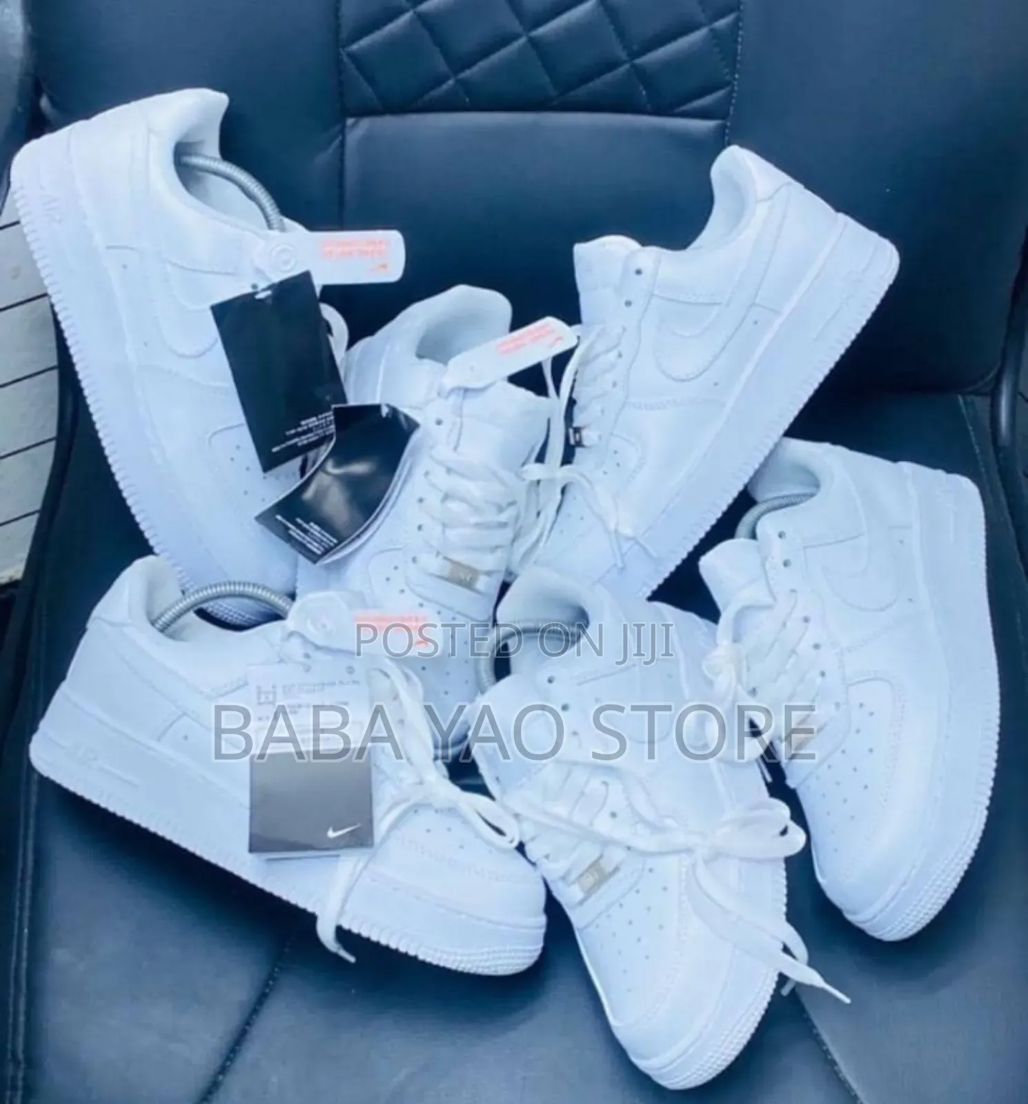 Faux Leather Breathable Black and White Airforce