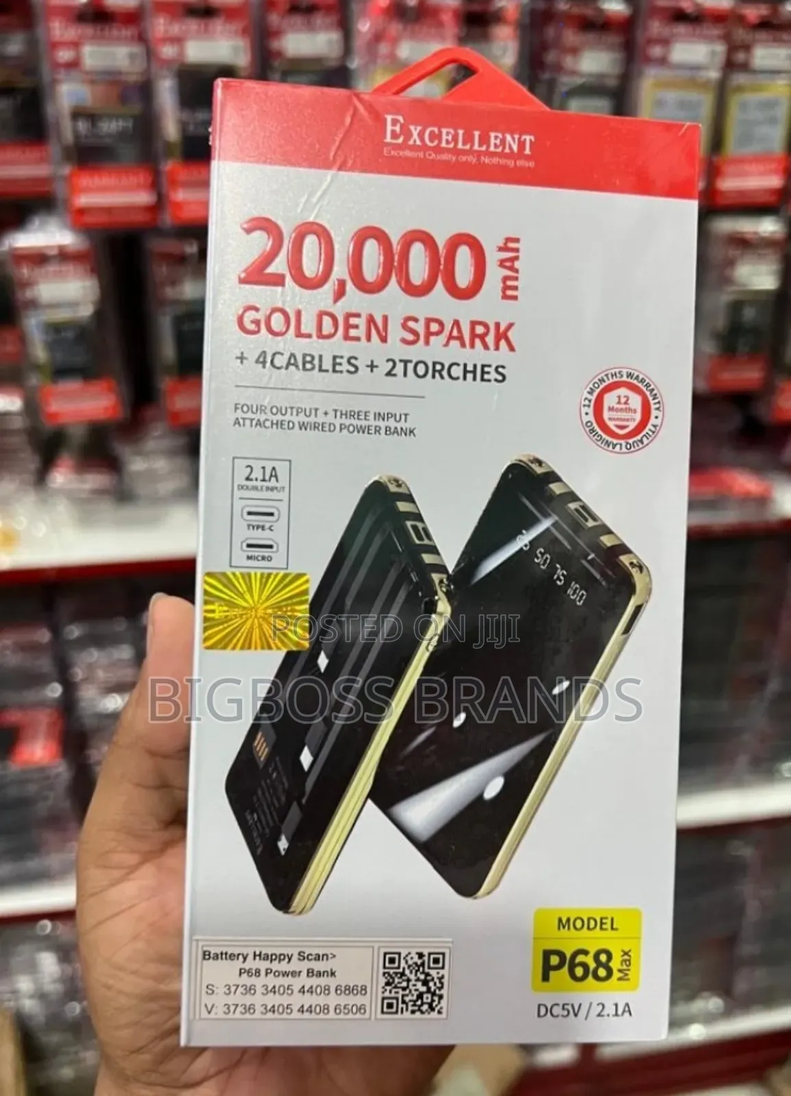 Excellent Powebank 20000 Mah P68