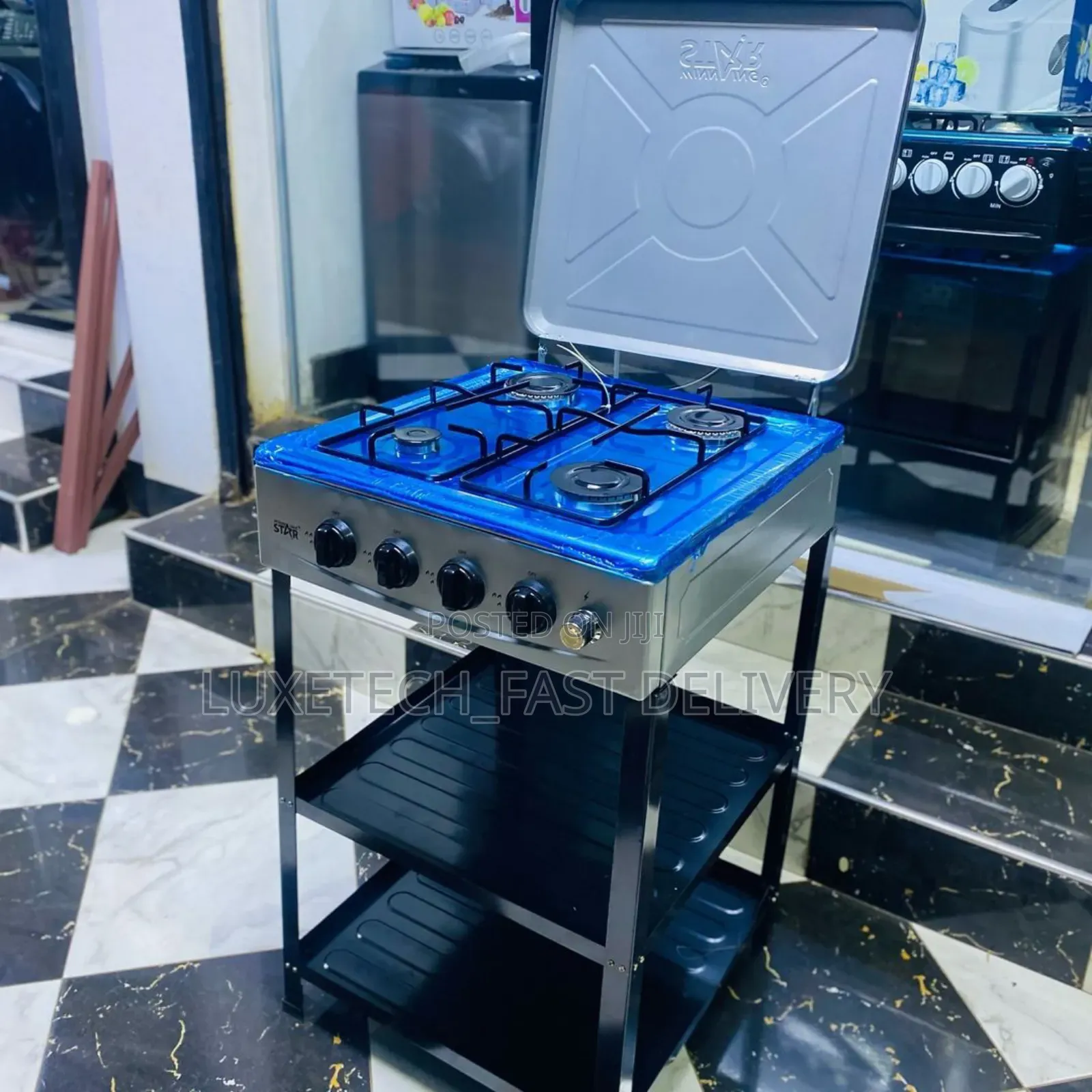 Winning Star Gas Stove 4 Burners (Full Gas) With Stand