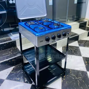 Gas Stove 4 Burners Free Standing Shelves