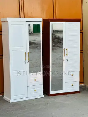 Makabati Milango Miwili Na Kioo Bila Kusahau Droo Ni Imara