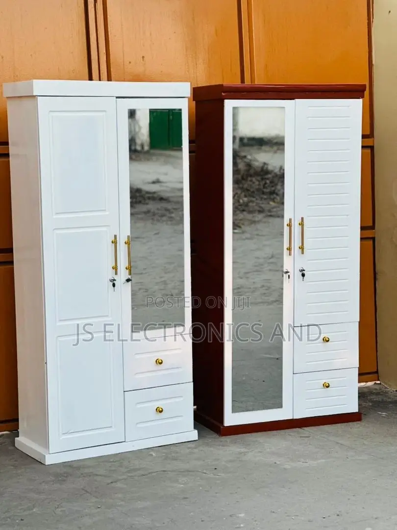 Makabati Milango Miwili Na Kioo Bila Kusahau Droo Ni Imara