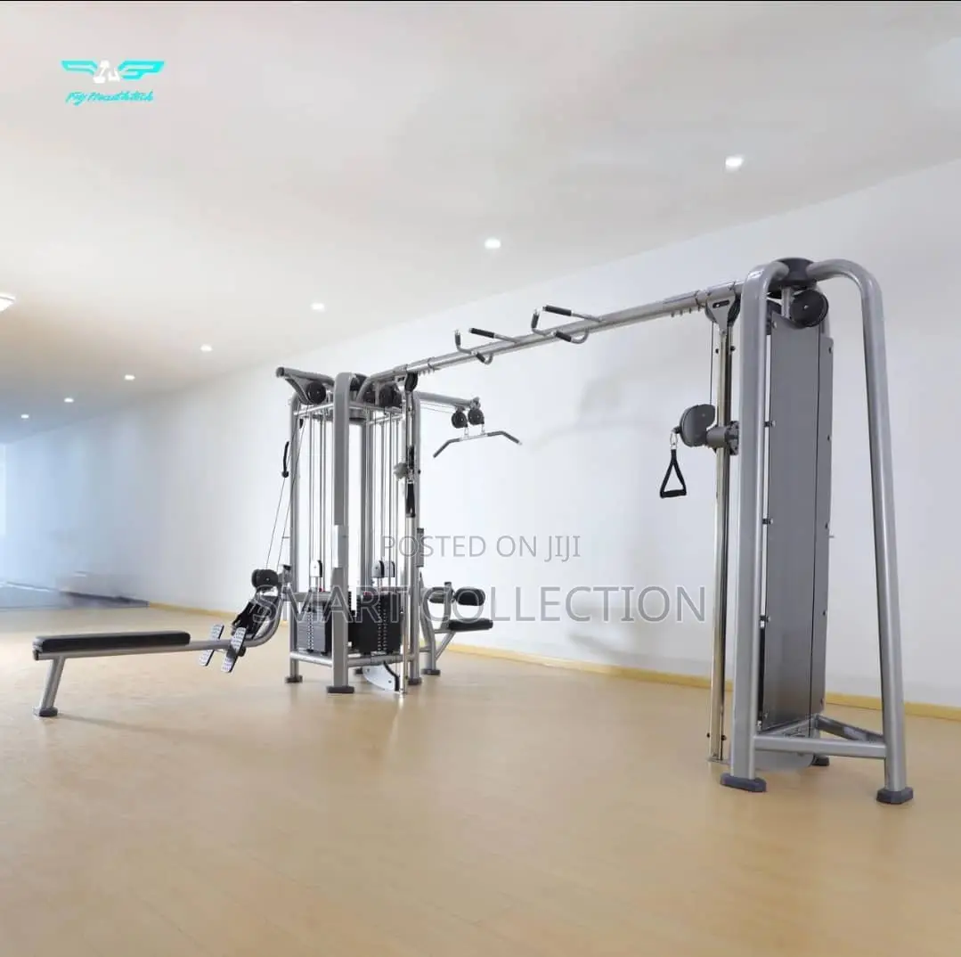 Multi Station Gym Exercise Cross Cable Equipment 5 Stations