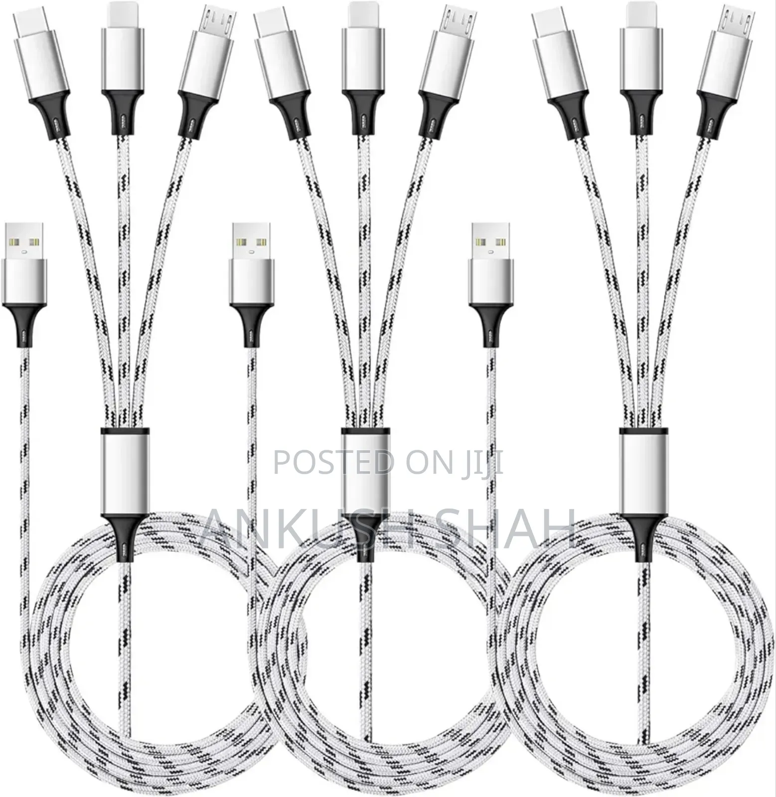 New Multi Charging Cable 5ft 3 Pack Multi Charger Cable