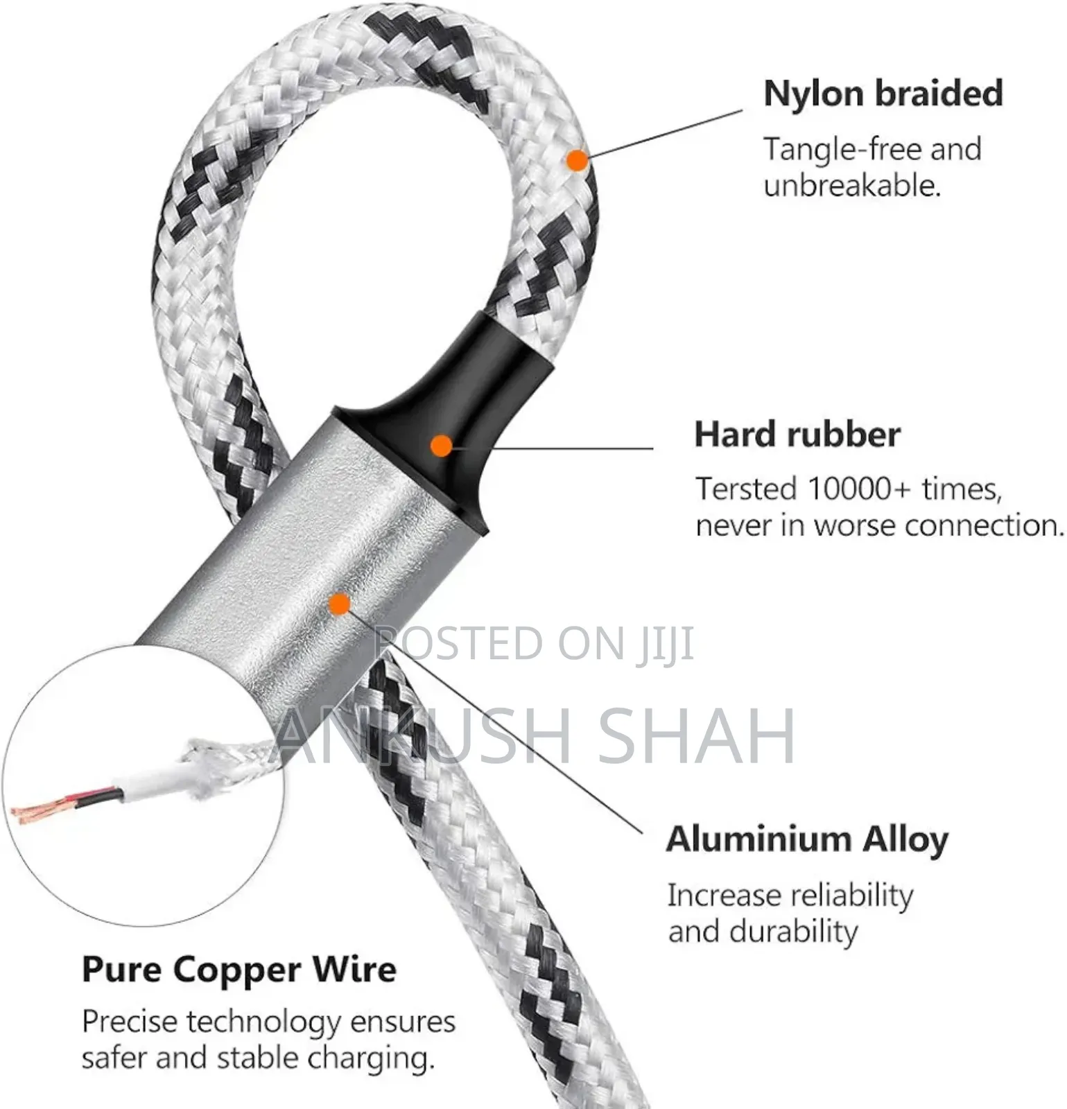 New Multi Charging Cable 5ft 3 Pack Multi Charger Cable