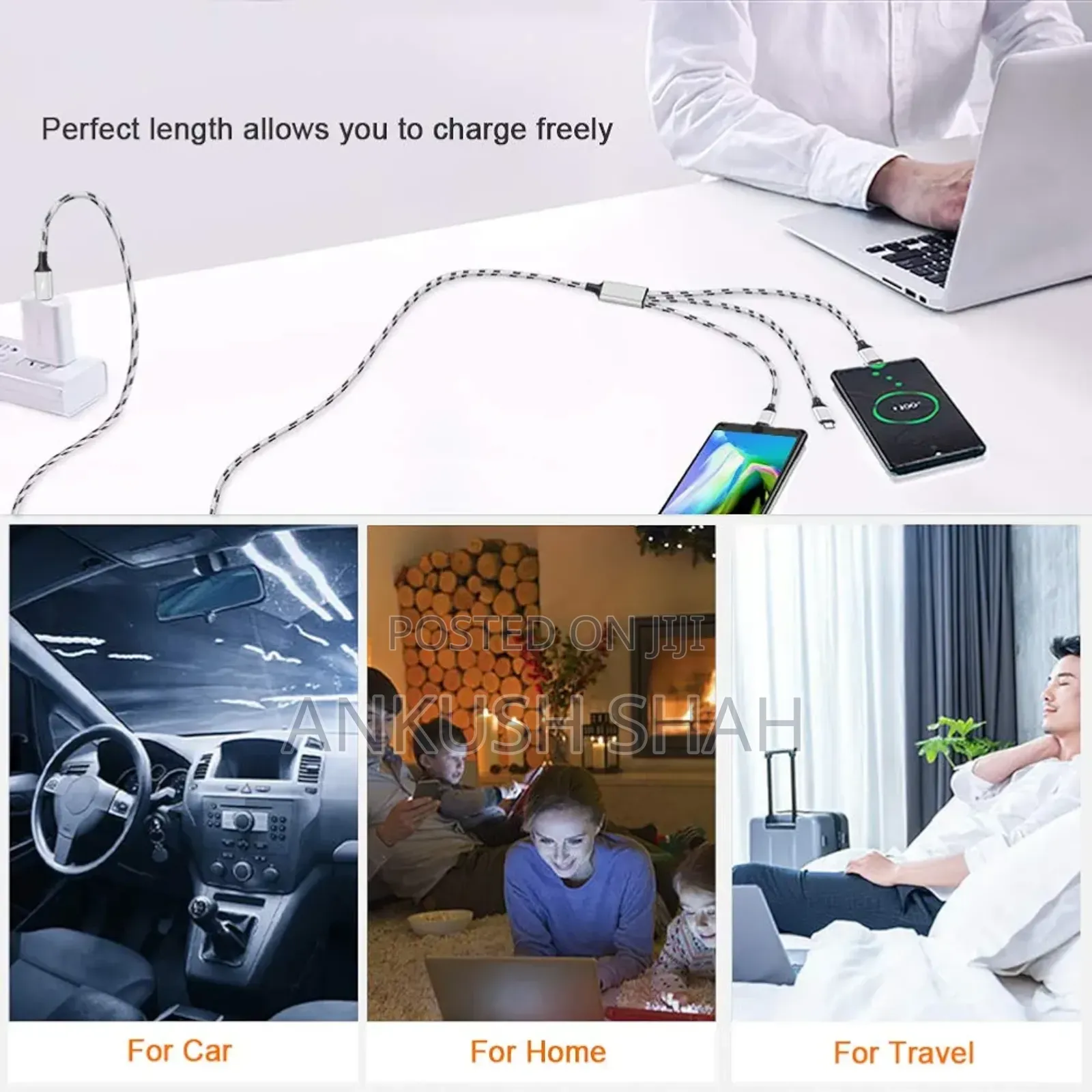 New Multi Charging Cable 5ft 3 Pack Multi Charger Cable