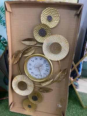 Art Metal Gold Wall Clock
