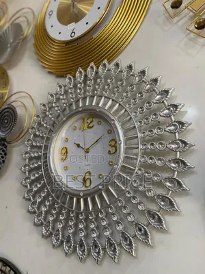 Quartz Fancy Silver Wall Clock