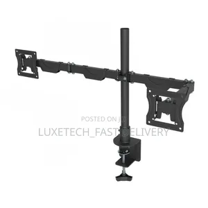 13 - 27 Inch Vertical Stacking Dual Monitor Desk Mount