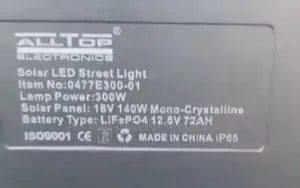 Solar LED Street Light 300W