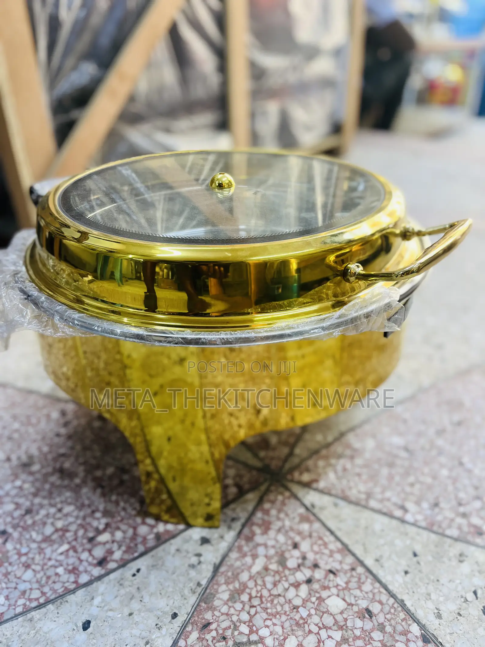 Round Glass Top Chaffing Dishes 6L