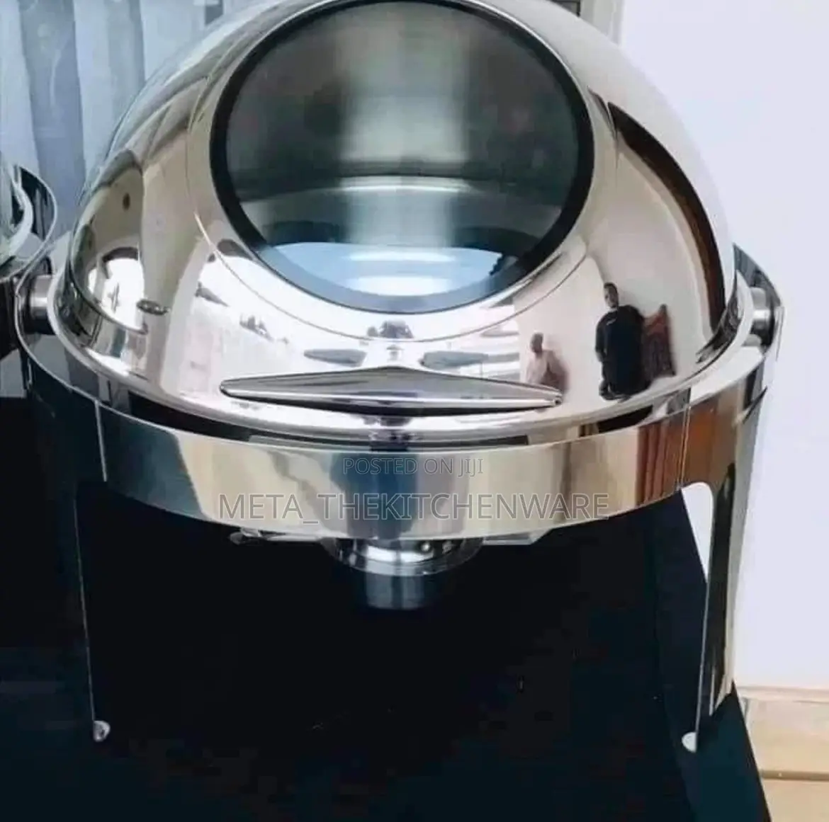 Roll Top Round Chaffing Dish With Glass Window 6L