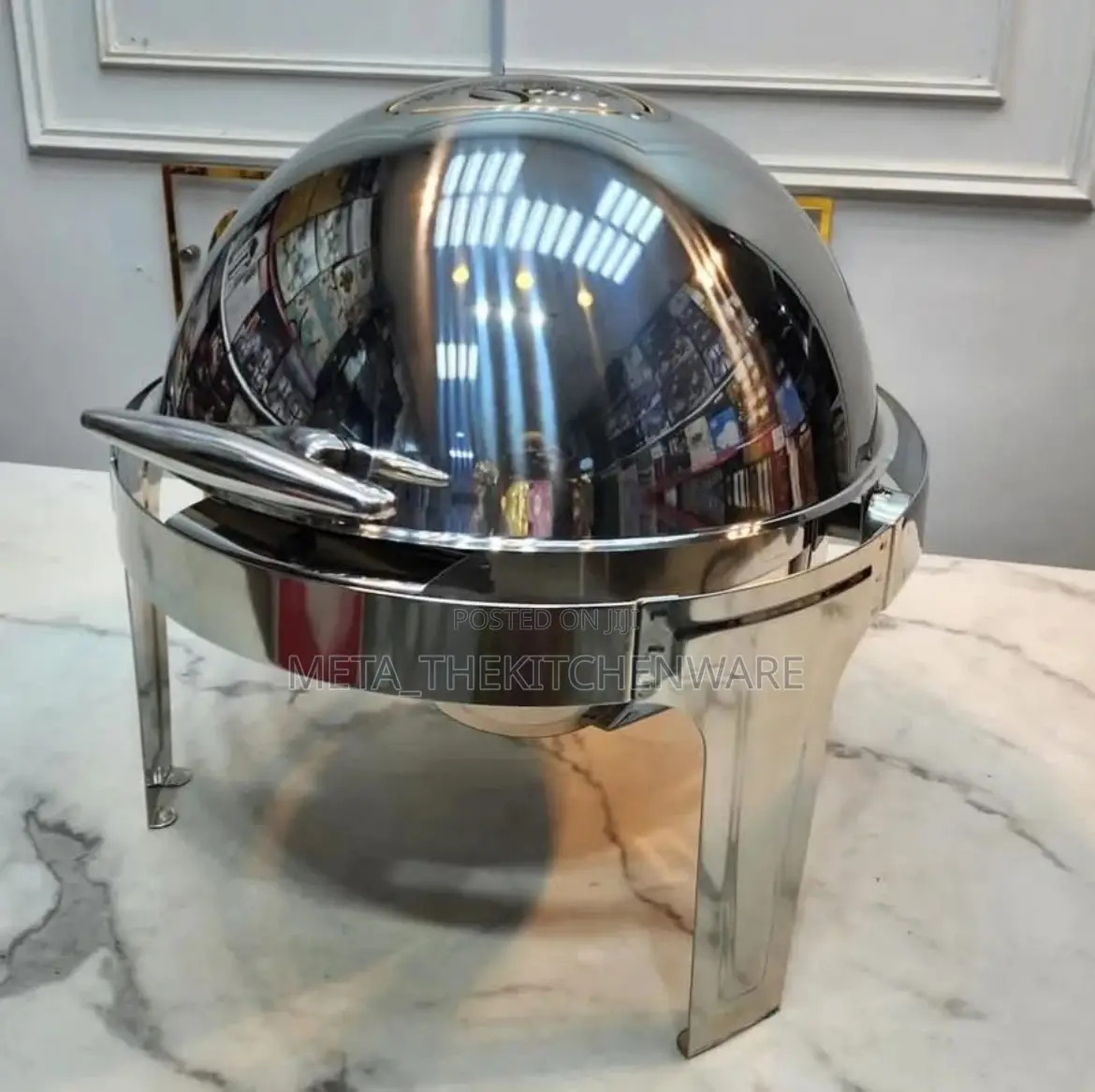 Roll Top Round Chaffing Dish No Glass 6L