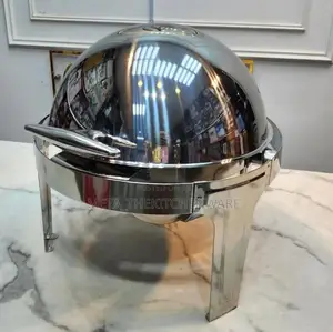 Roll Top Round Chaffing Dish No Glass 6L
