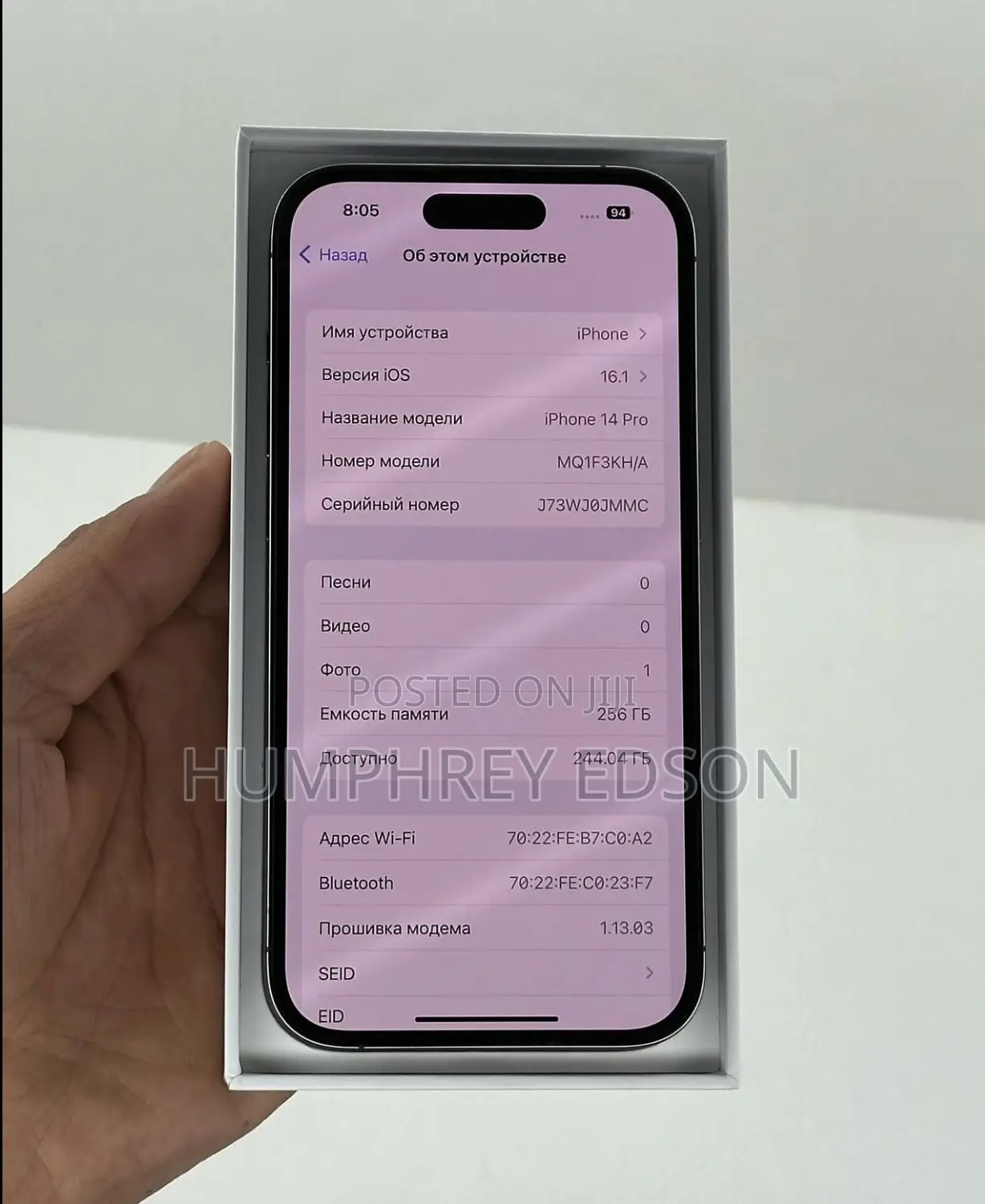 New Apple iPhone 14 Pro 256 GB Blue