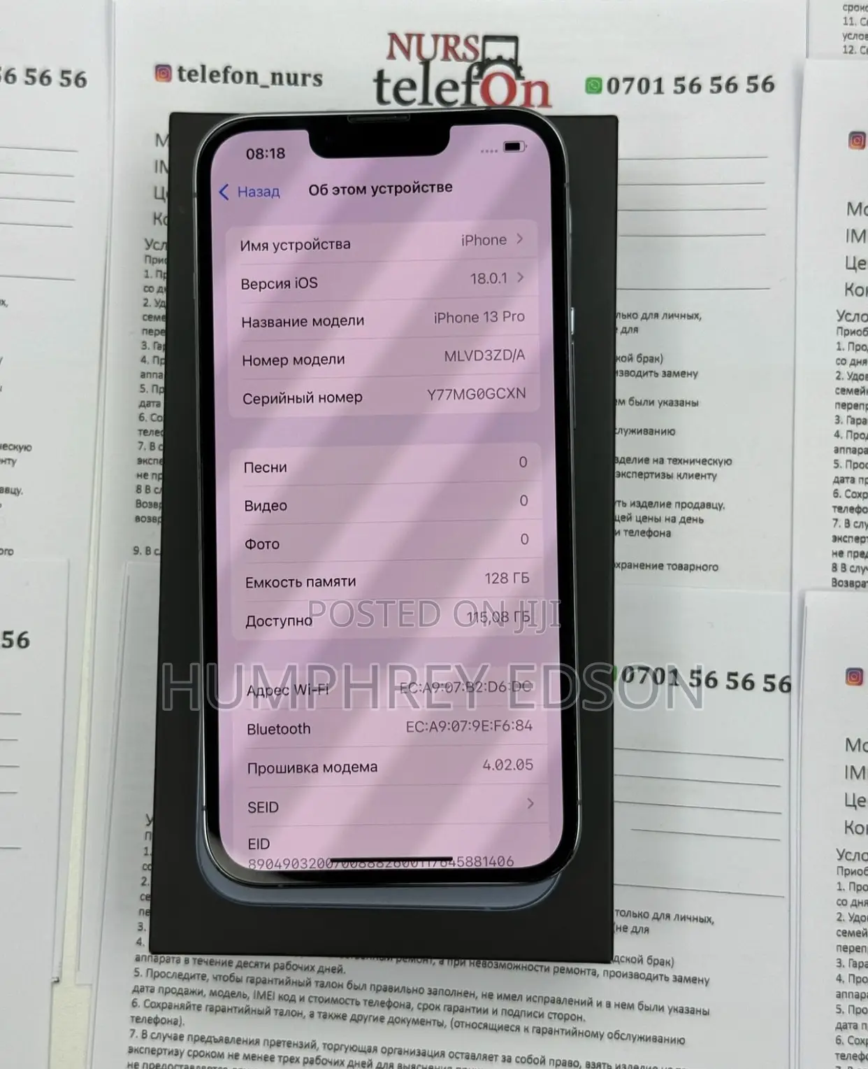 New Apple iPhone 13 Pro 128 GB Blue