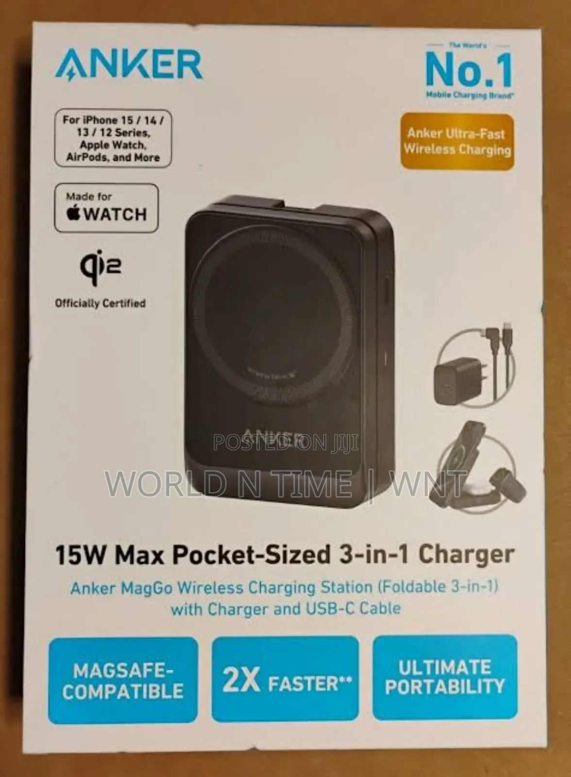 Anker B2557211 15watts Pocket Sized 3in1 Charger Maggo