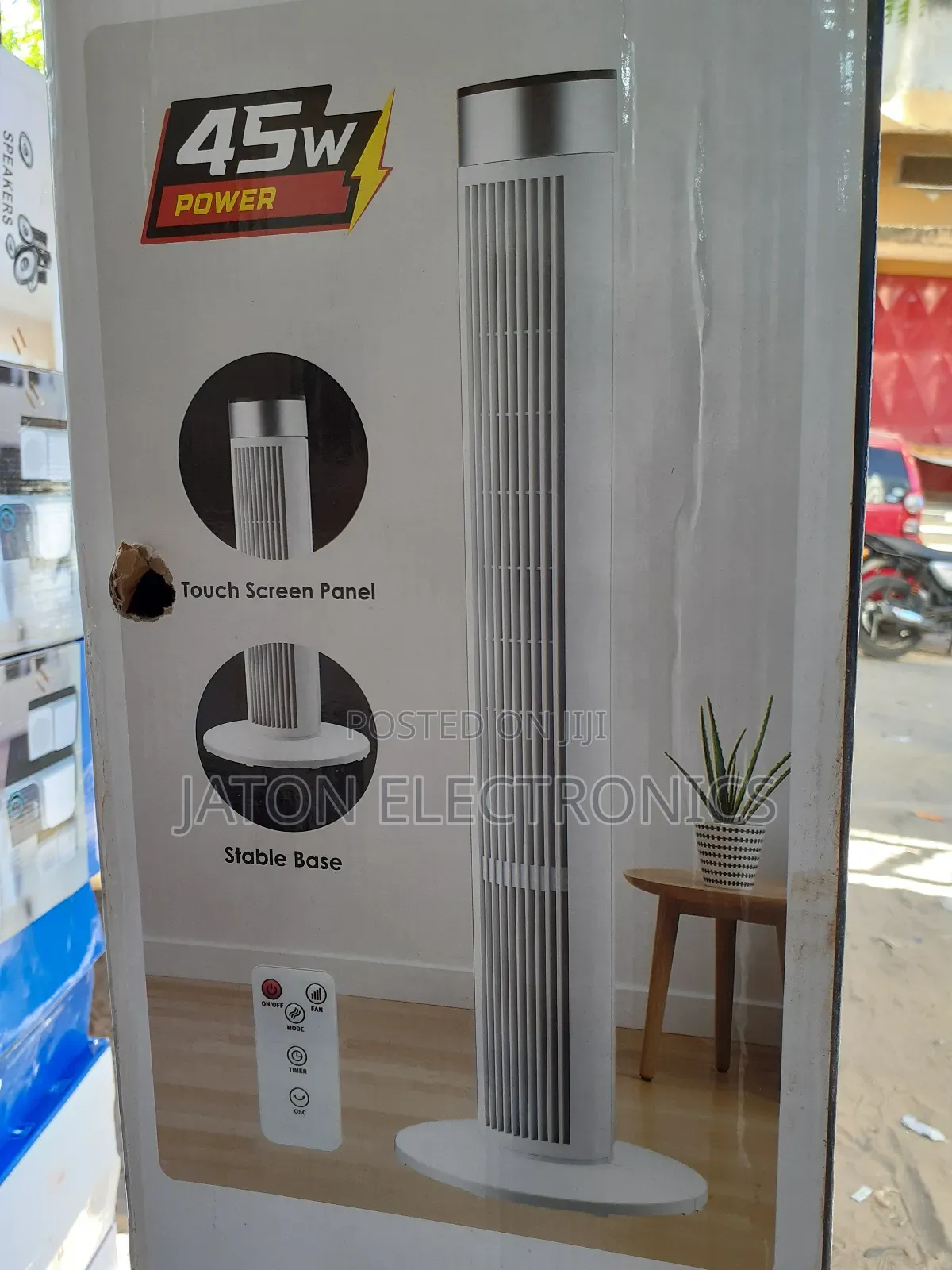 Homebase Tower Fan With Remote Control