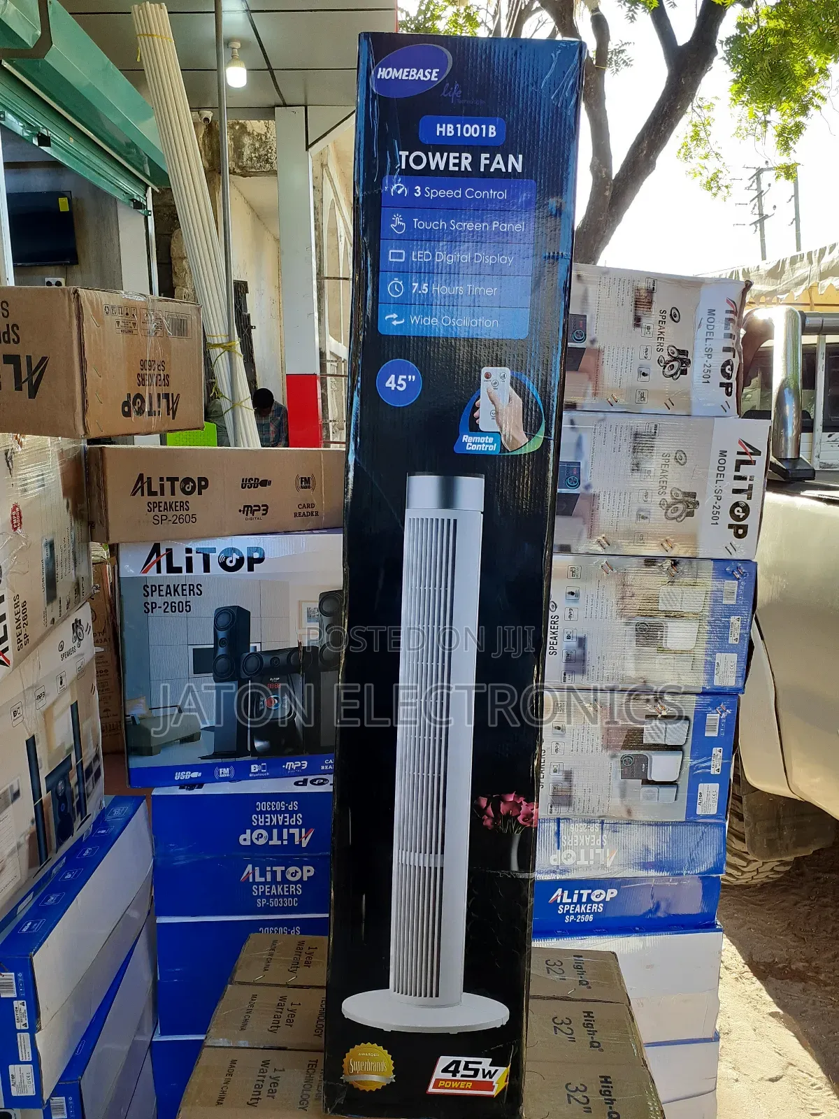 Homebase Tower Fan With Remote Control