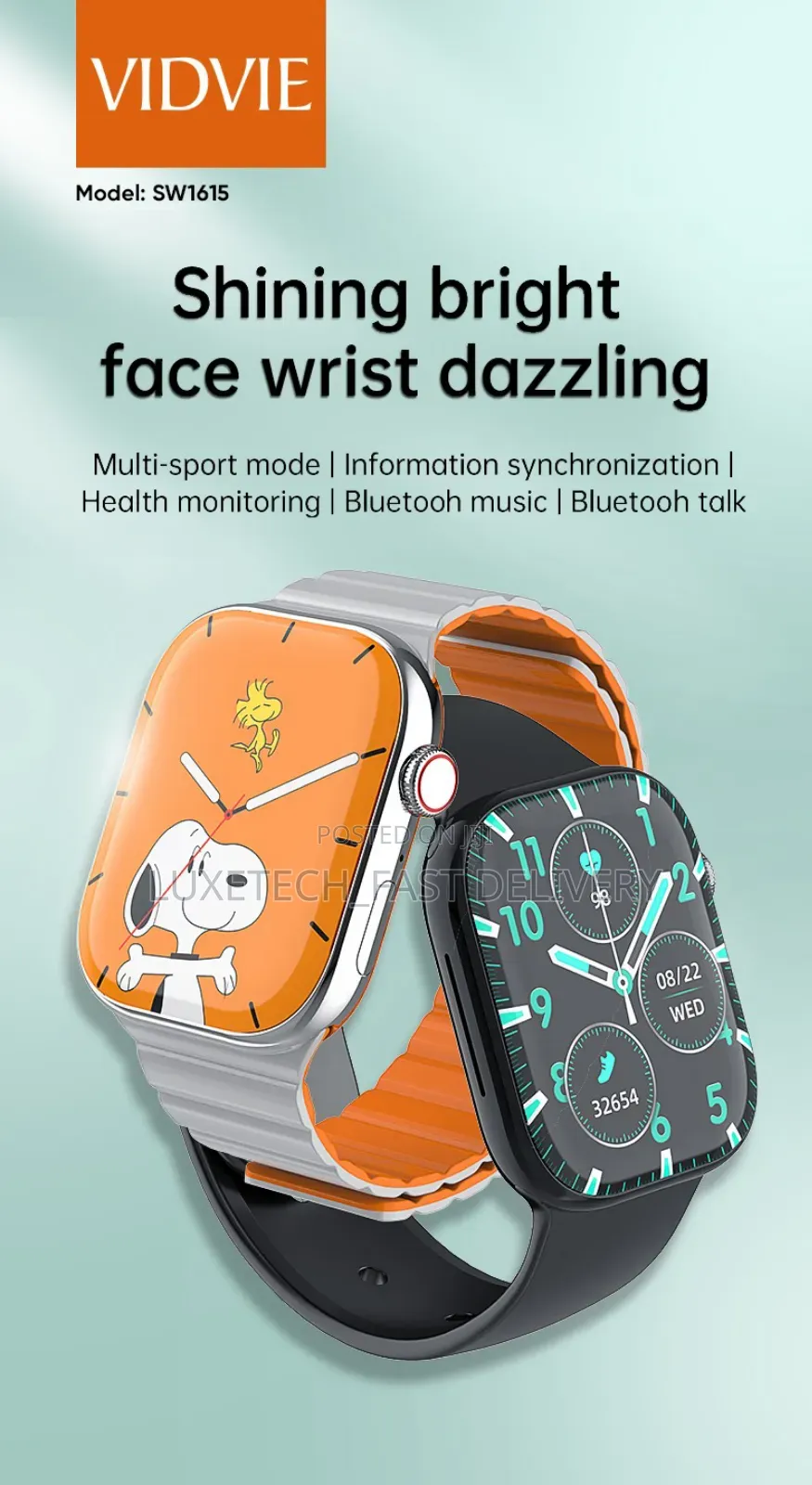 Vidvie Touch Screen Smartwatch With Multi-Sport Mode
