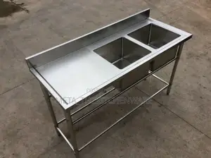 Stainless Steel Working Table With Sinks 1.8M