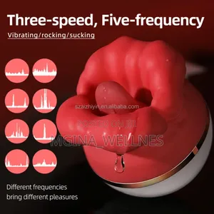 Big Mouth Vibrator 2 in 1 Rose Tongue for Women