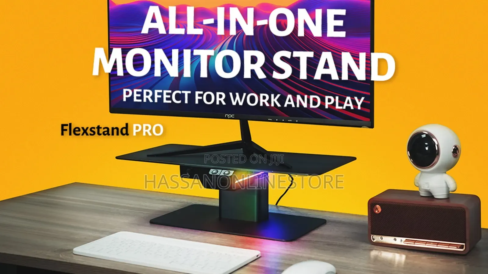 Flexstand Pro - All-in- One Monitor Stand for Play and Work