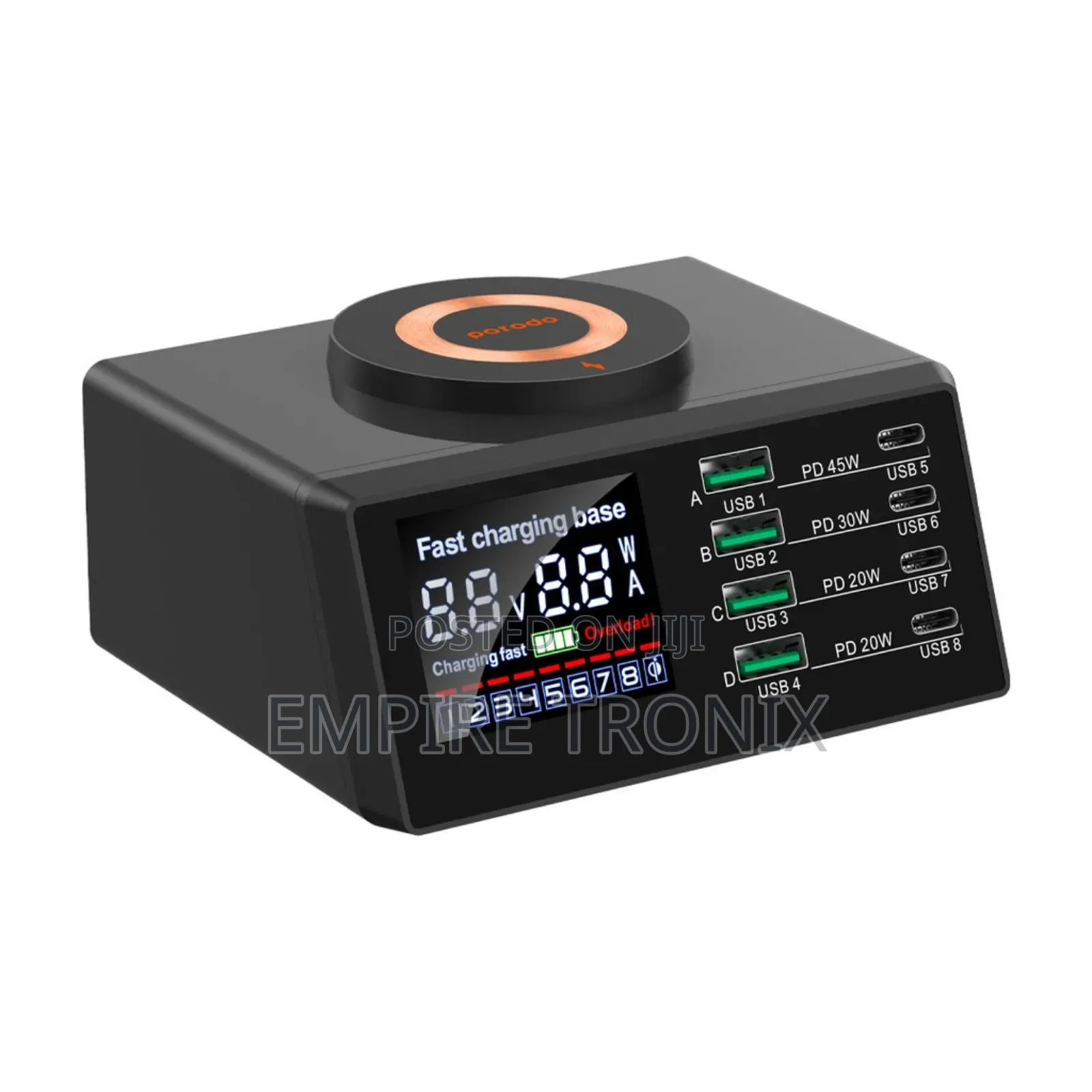 Porodo Multi-Functional Magsafe Fast Charger - Black