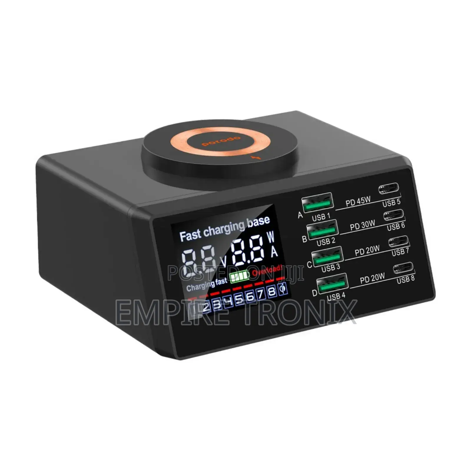 Porodo Multi-Functional Magsafe Fast Charger - Black
