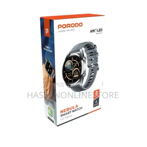 Porodo Nebula Smart Watch Black Dial With Black