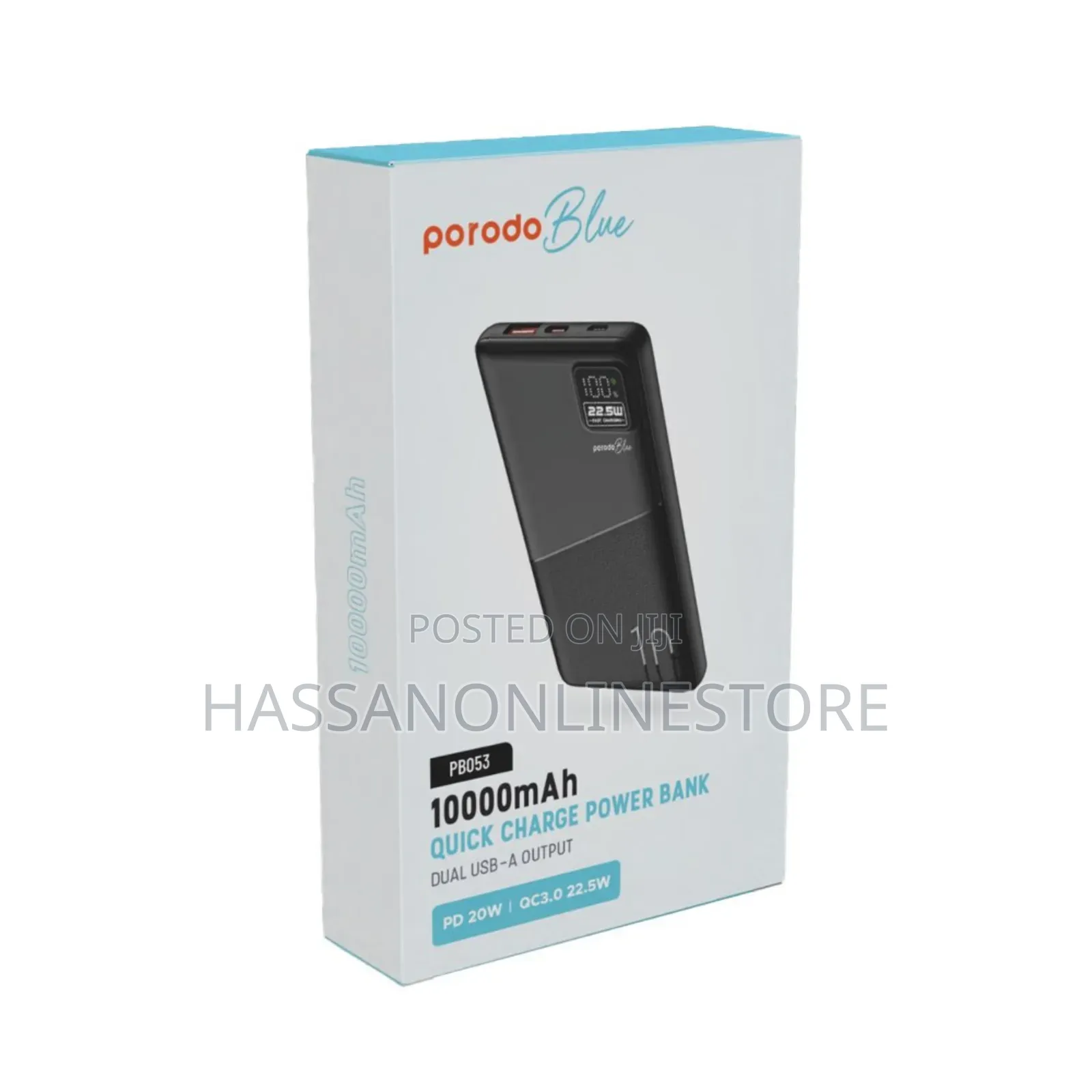 Porodo Blue 10000mah/22.5w Quick Charge Power Bank