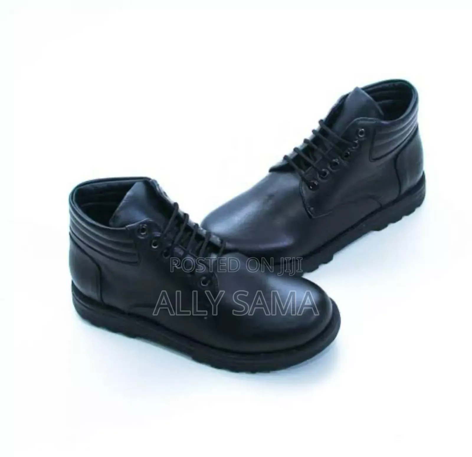 Boys School Shoes Boot Black Full Material Leather