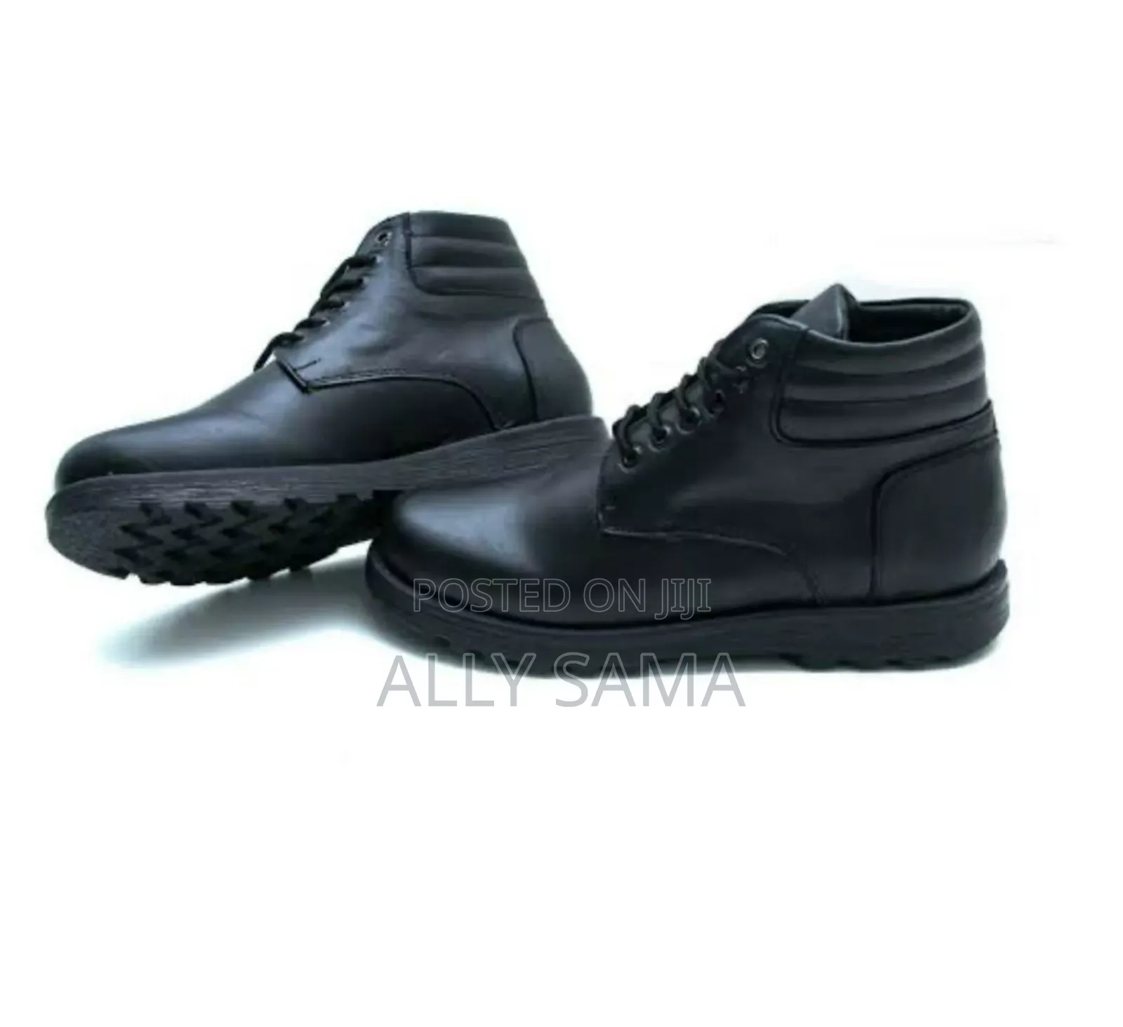 Boys School Shoes Boot Black Full Material Leather