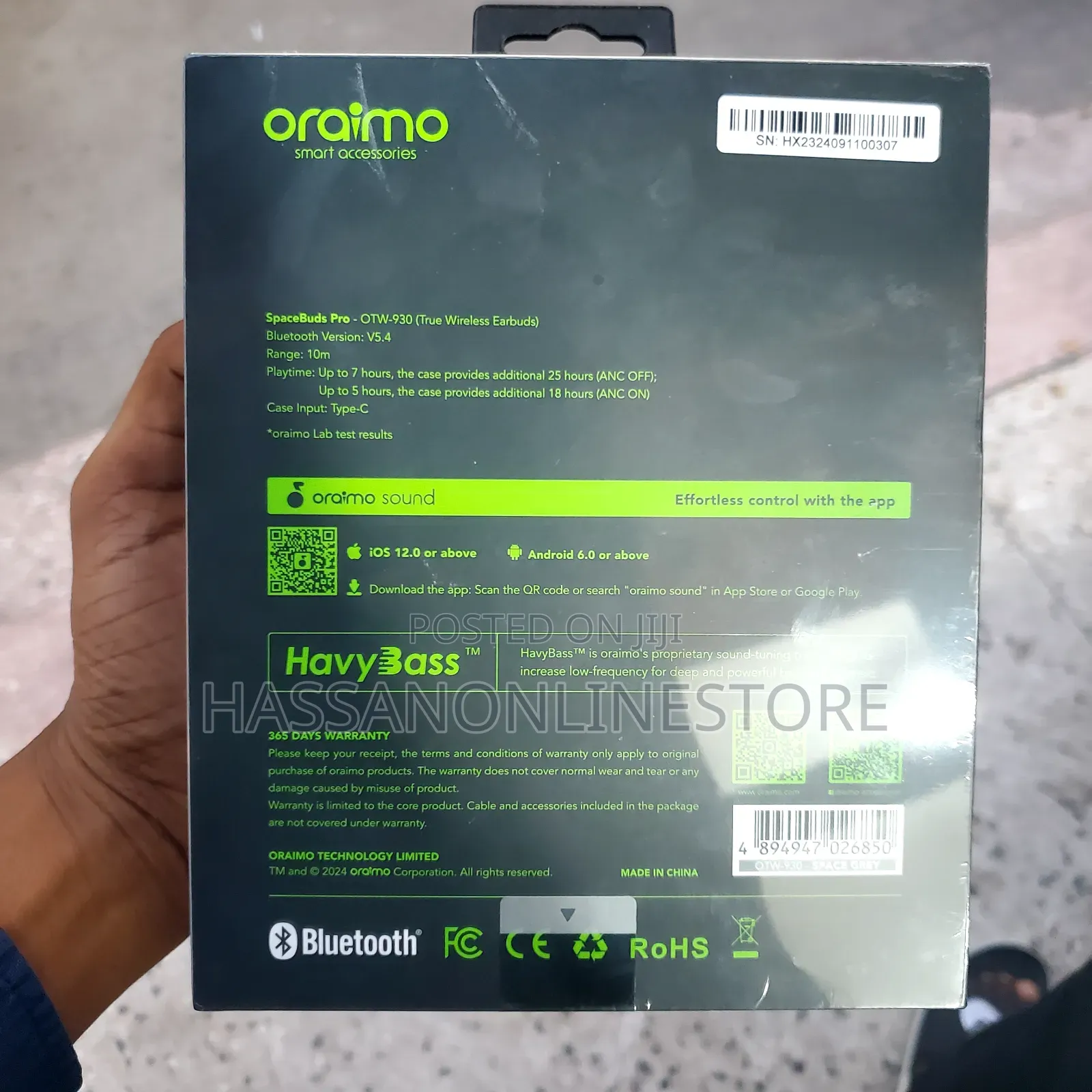 Oraimo Spacebuds Pro Hybrid Anc True Wireless Earbuds