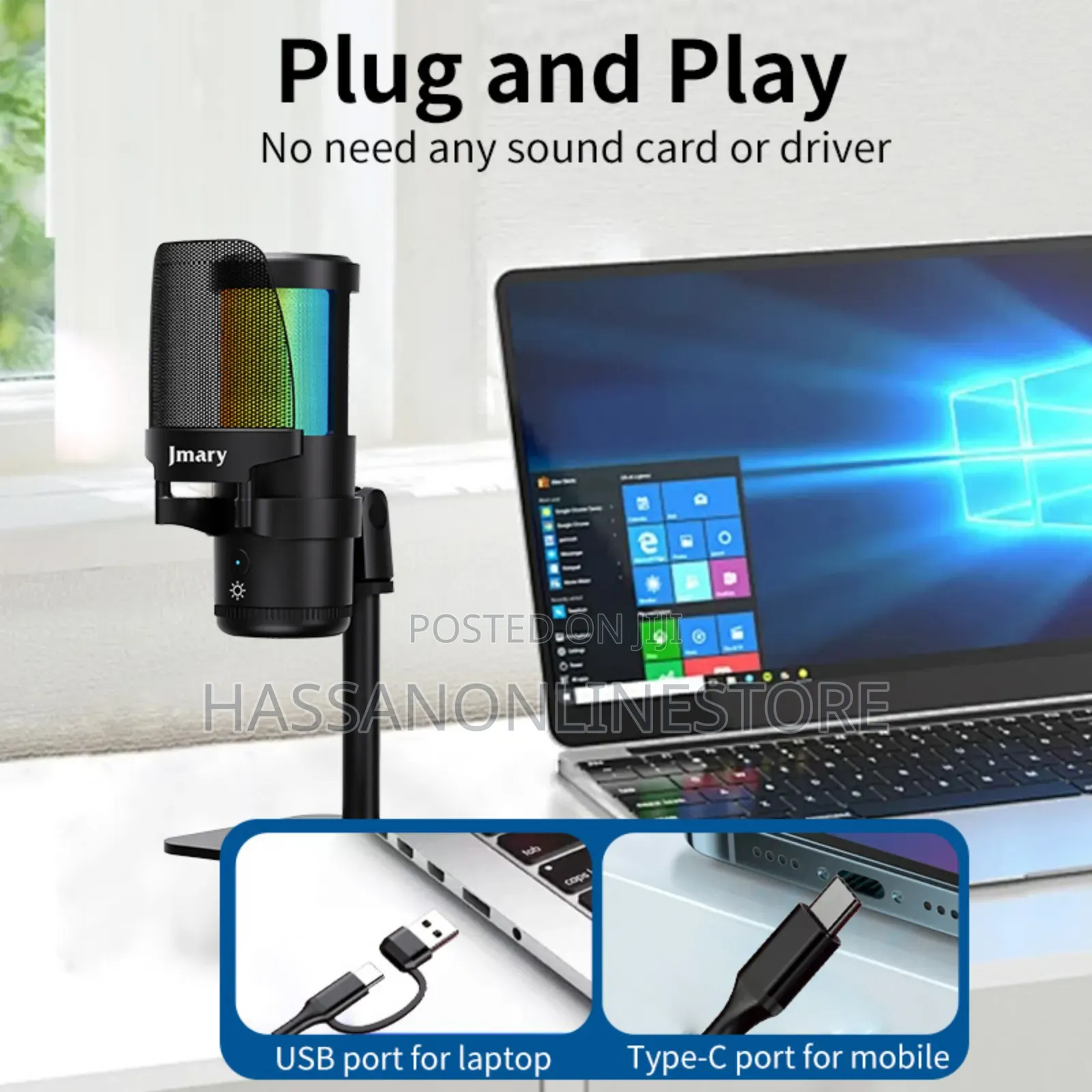 Jmary Mc-Pw13 USB Desktop Microphone