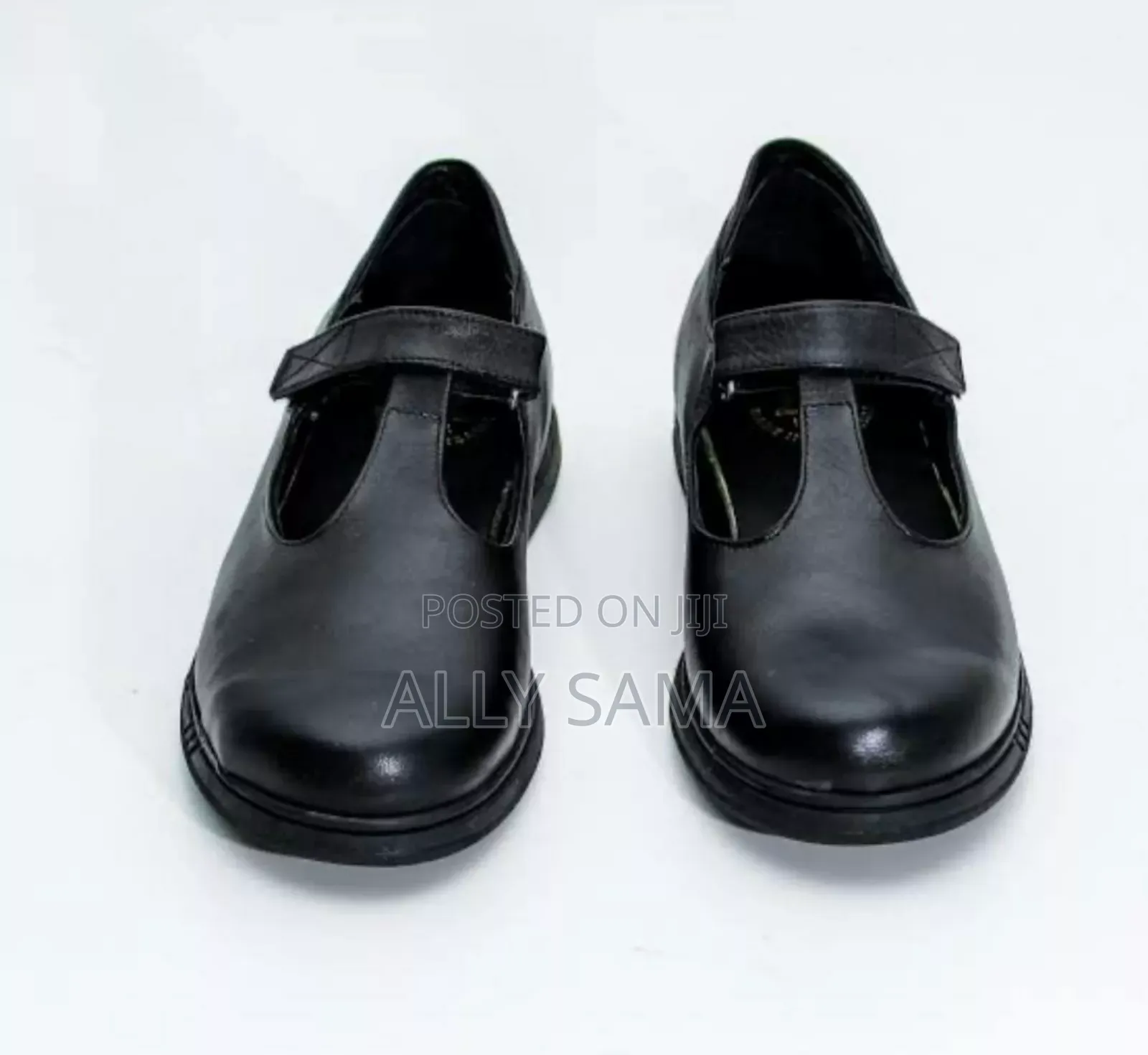 Crab Kid School Shoes Full Black Material Leather
