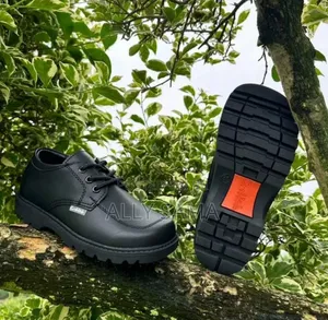 Boys School Shoes Crab Kids Full Black Material Leather