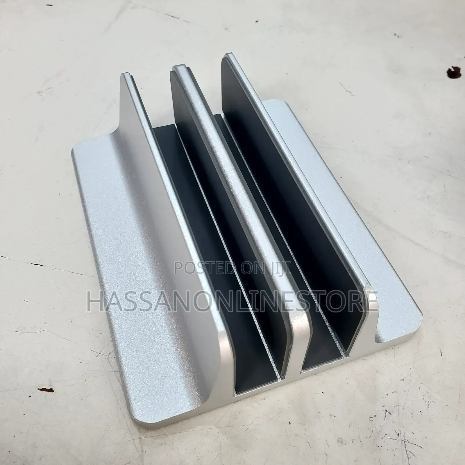 Adjustable Vertical Laptop Tablet Stand Bookshelf 2 Slots
