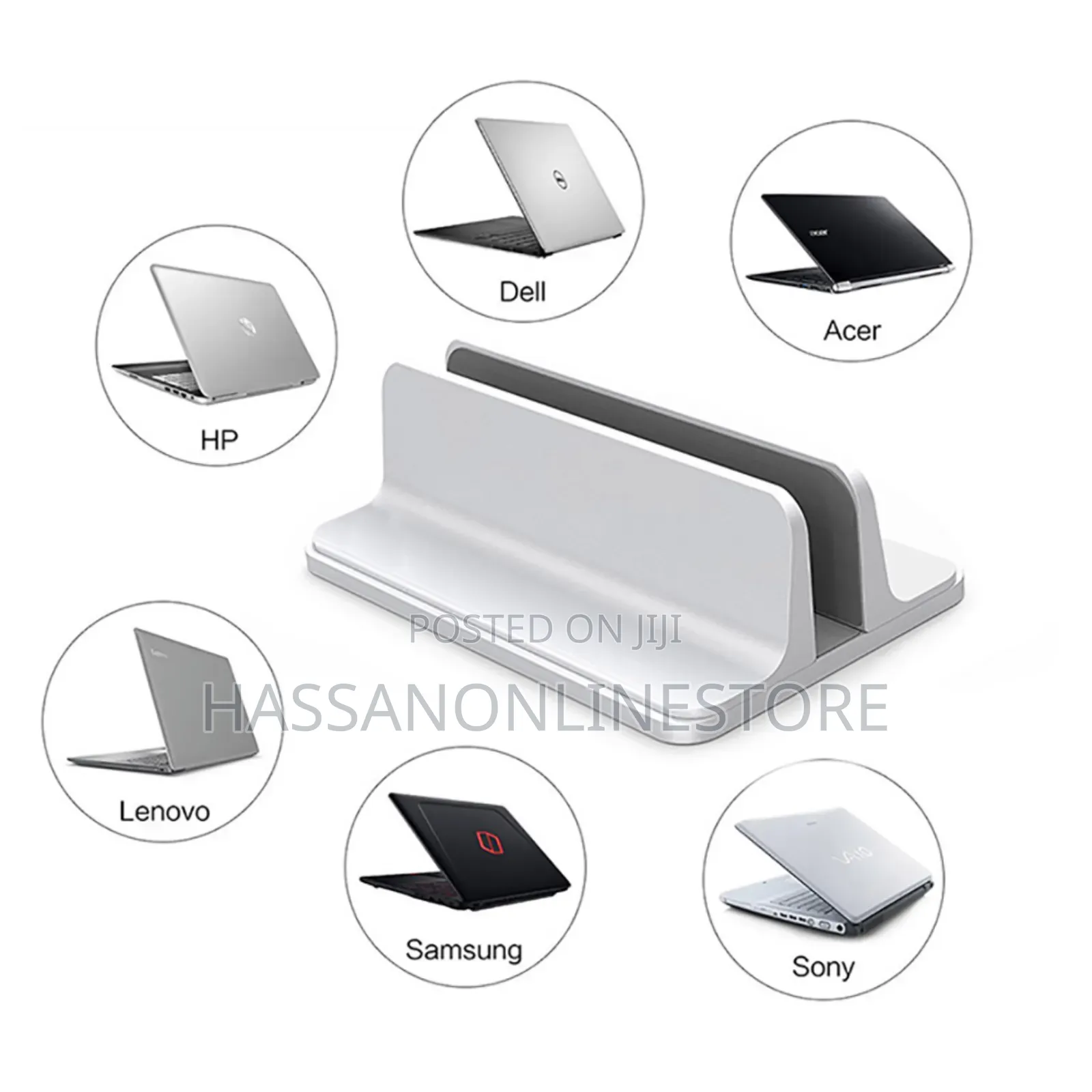 Adjustable Vertical Laptop Tablet Stand Bookshelf 1 Slot