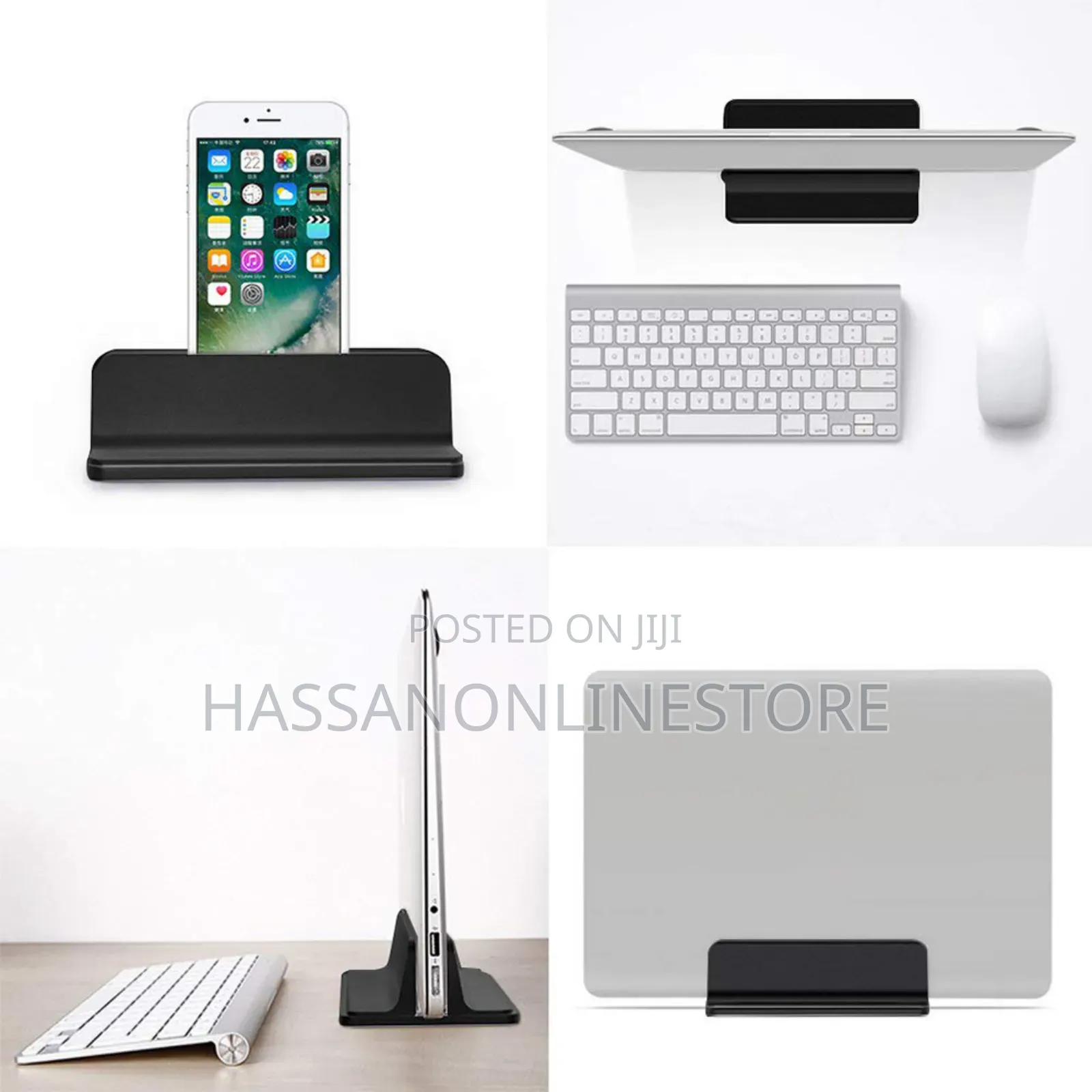 Adjustable Vertical Laptop Tablet Stand Bookshelf 1 Slot