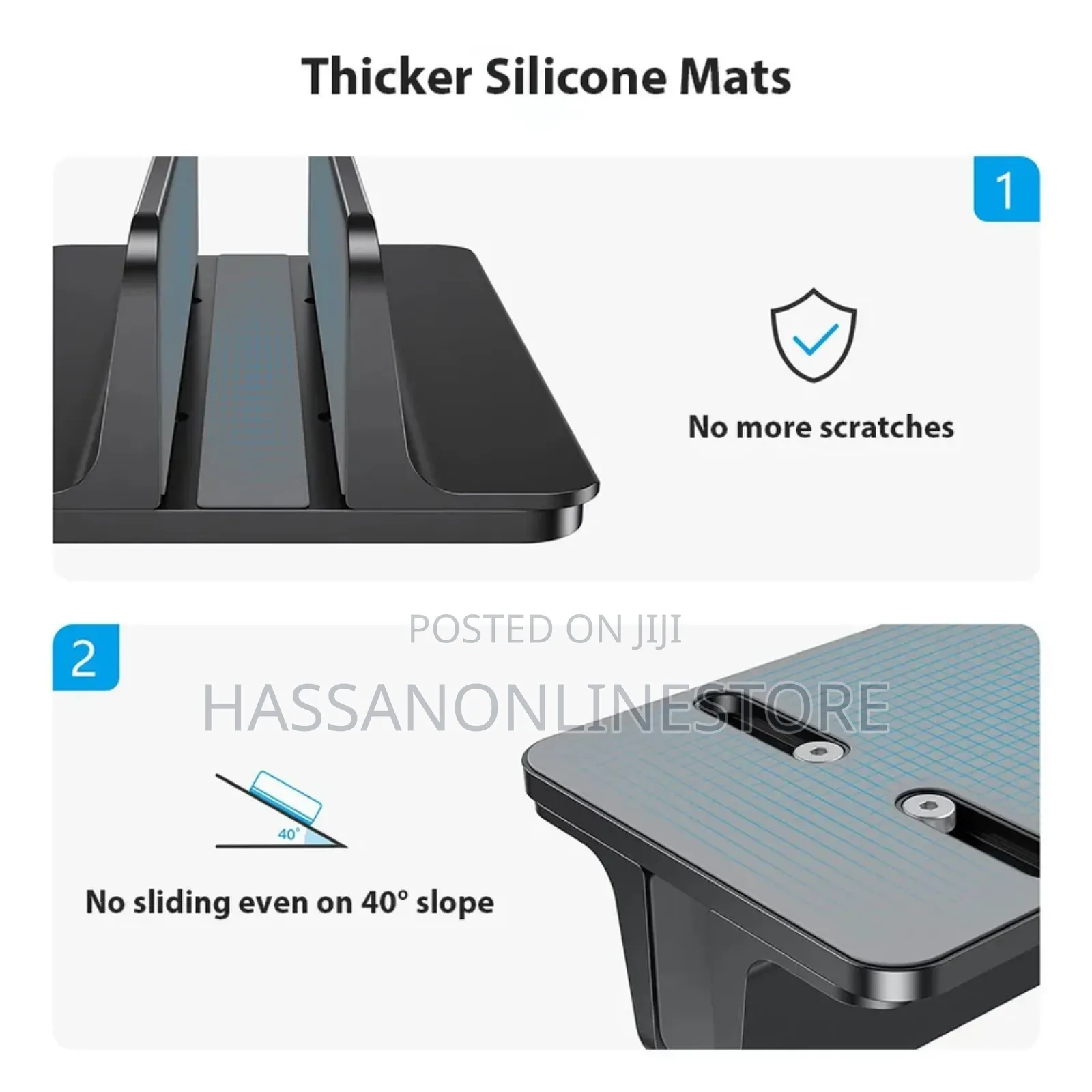 Adjustable Vertical Laptop Tablet Stand Bookshelf 1 Slot