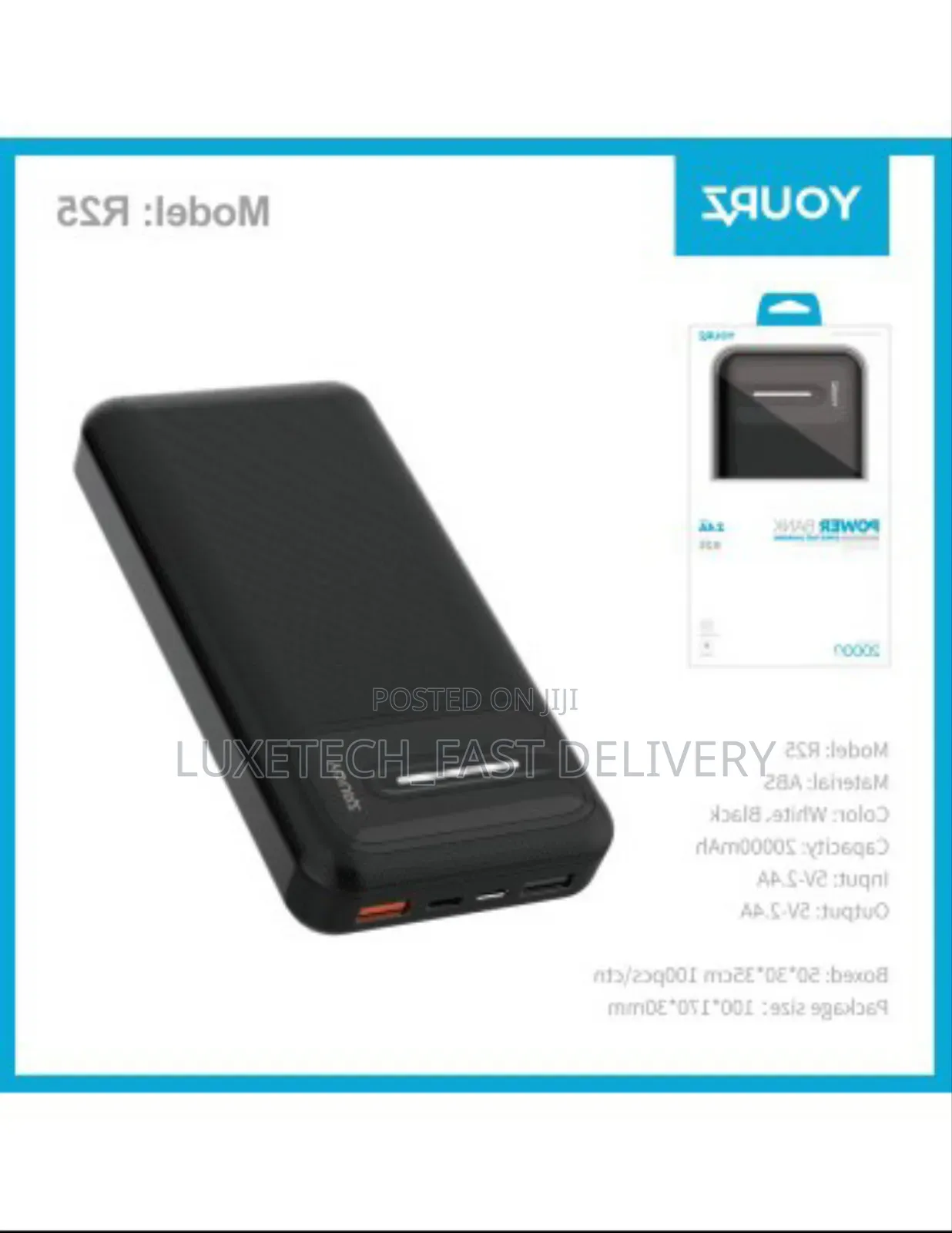 YOURZ R25 Bank Power Super Fast Charging 20000mah
