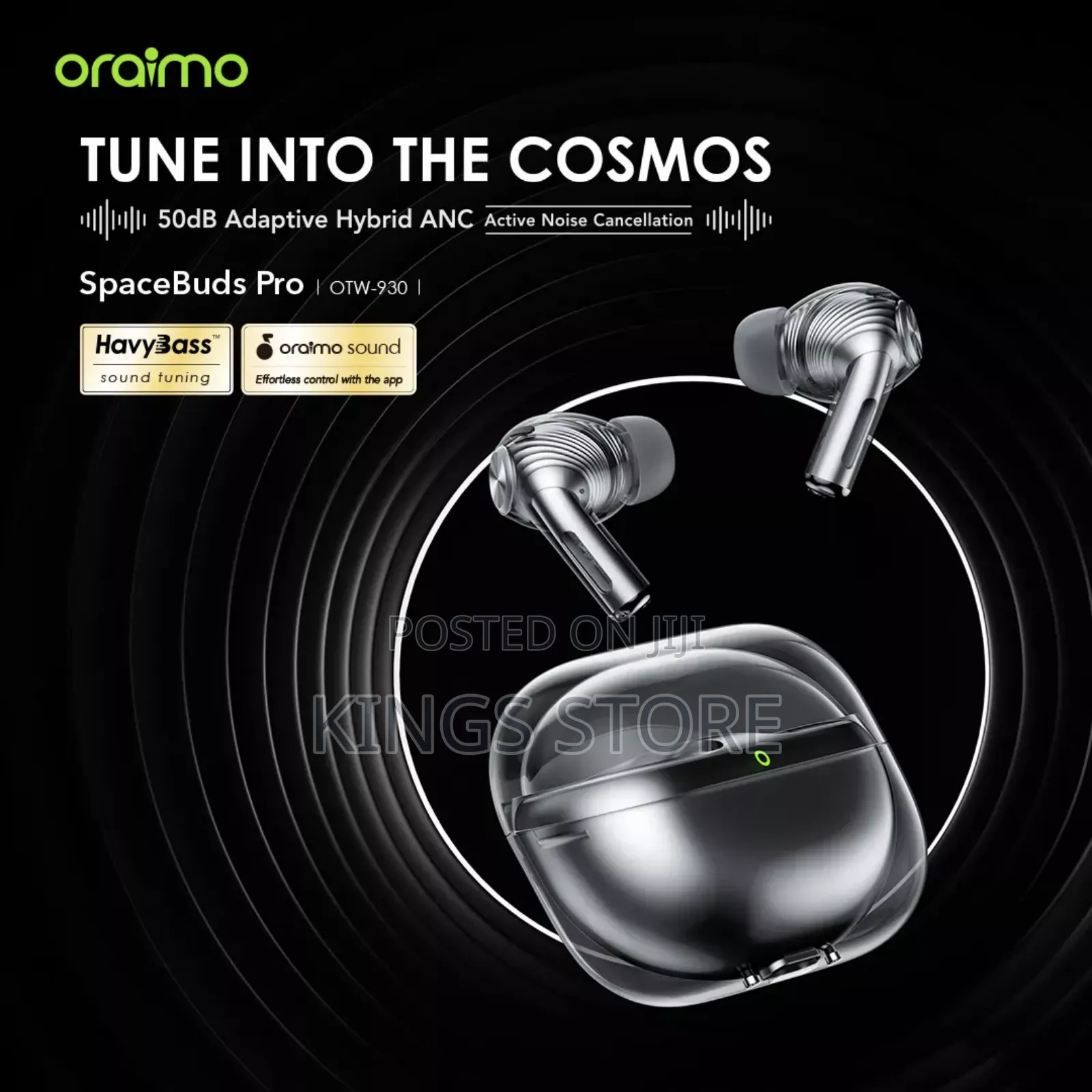 Oraimo Spacebuds Pro Hybrid Anc True Wireless Earbuds