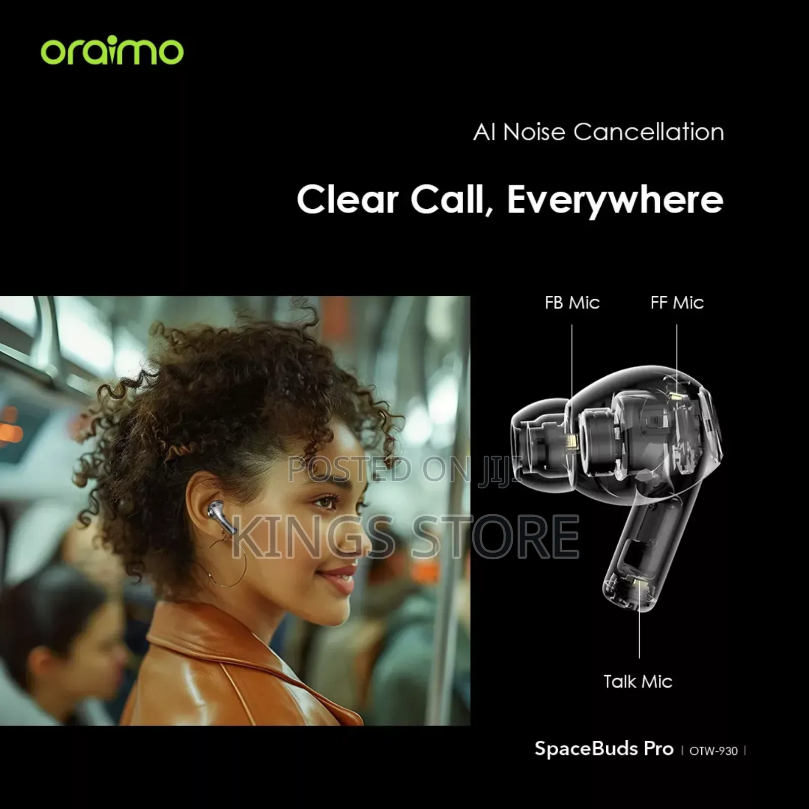 Oraimo Spacebuds Pro Hybrid Anc True Wireless Earbuds