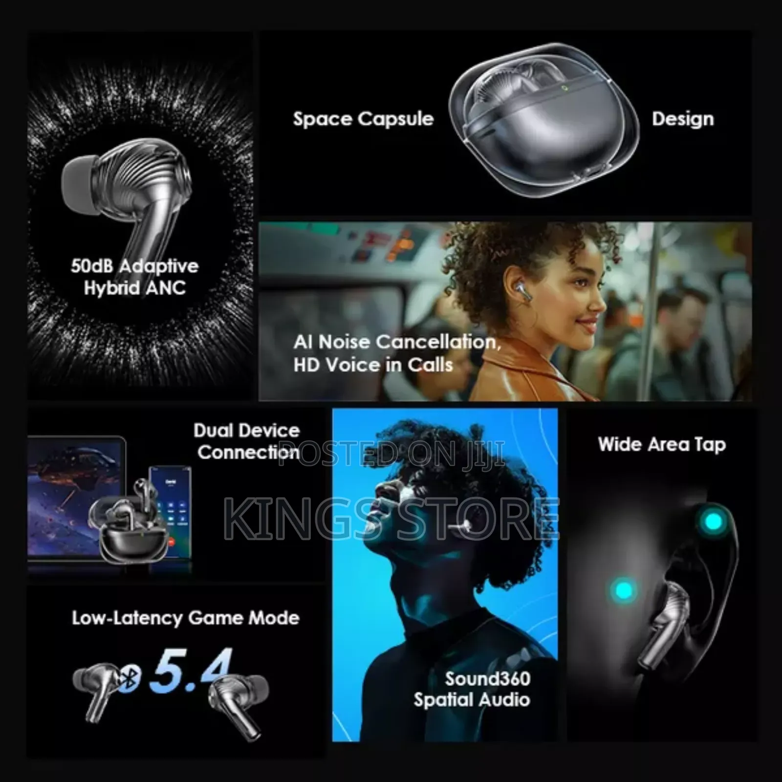 Oraimo Spacebuds Pro Hybrid Anc True Wireless Earbuds