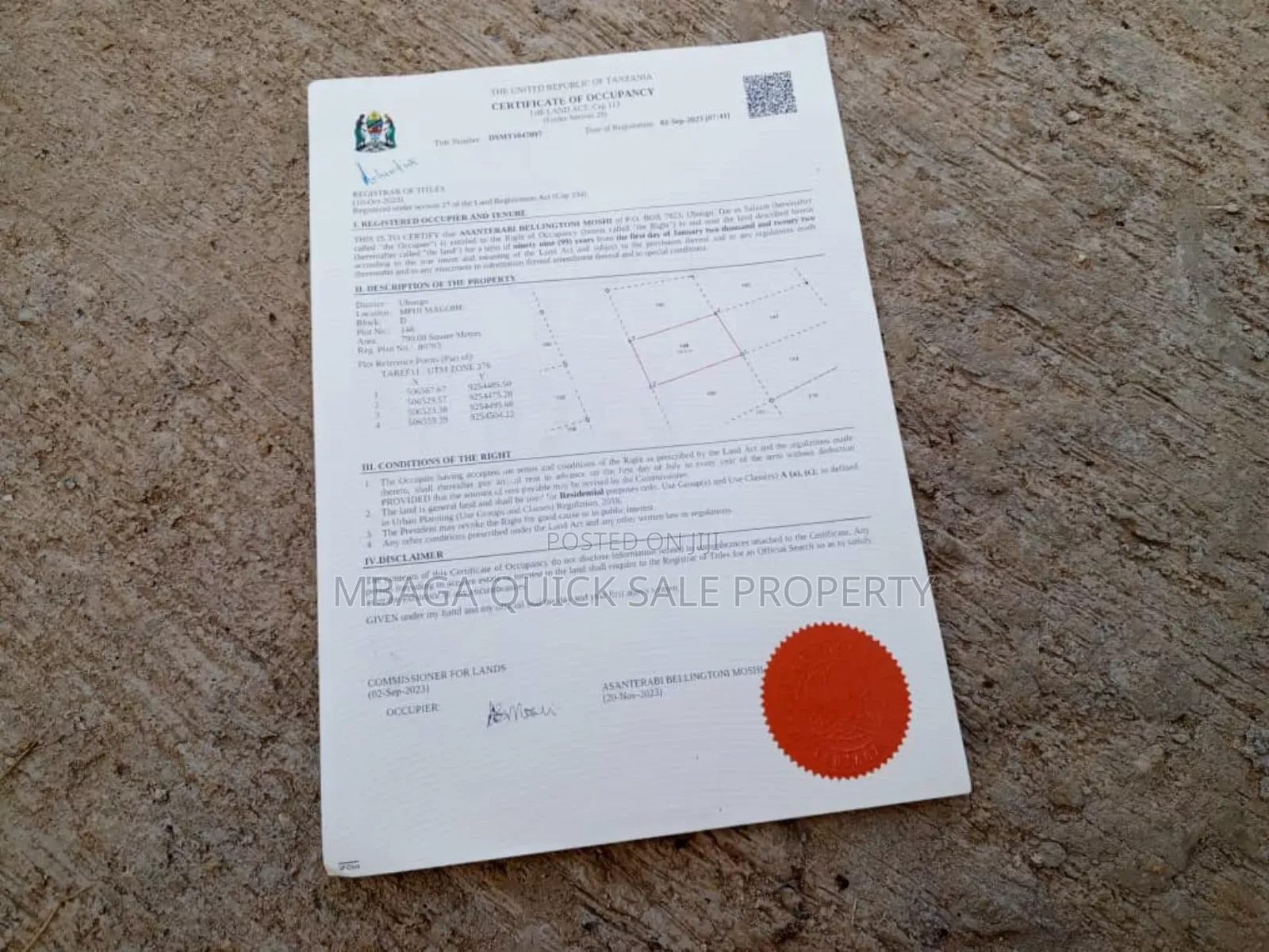 Big Plot for Sale at Mbezi Msakuzi Machimbo